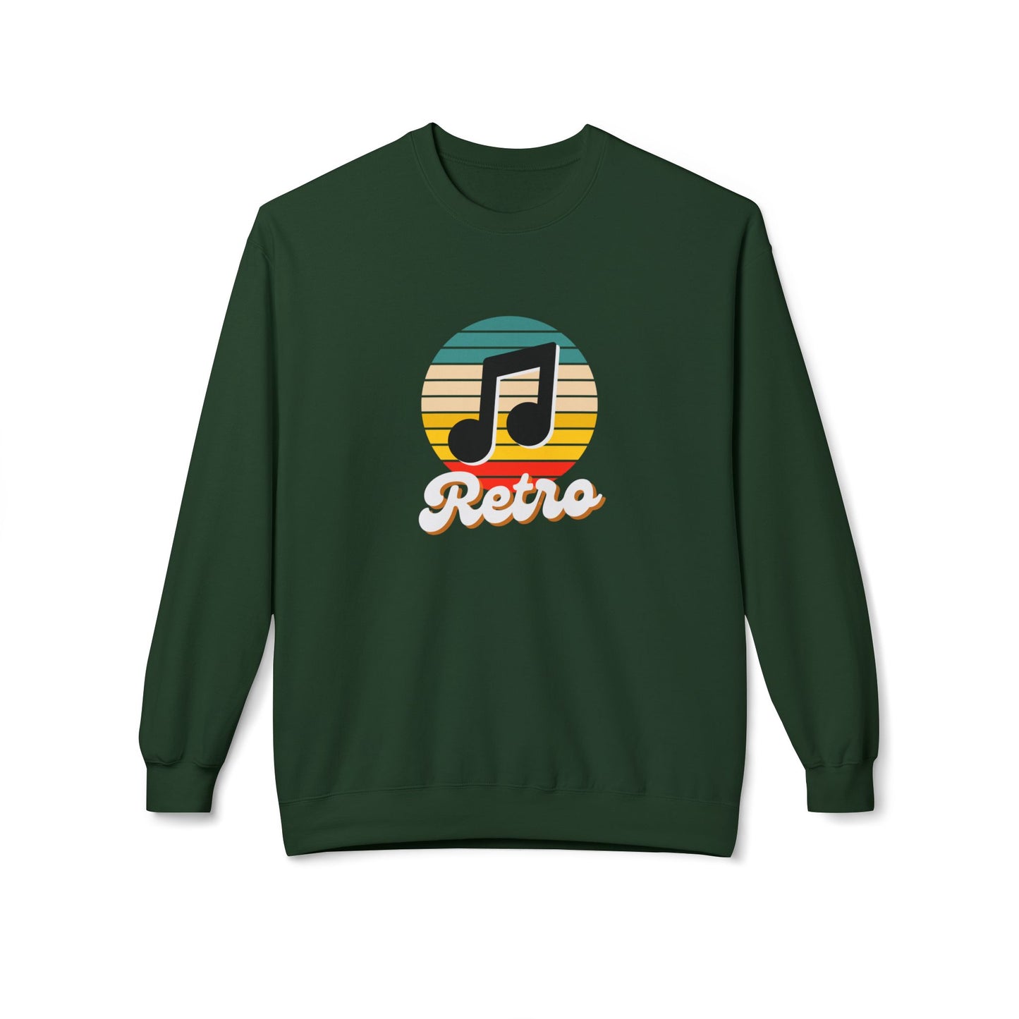 Retro Music - Unisex Midweight Softstyle Fleece Crewneck Sweatshirt - 10606