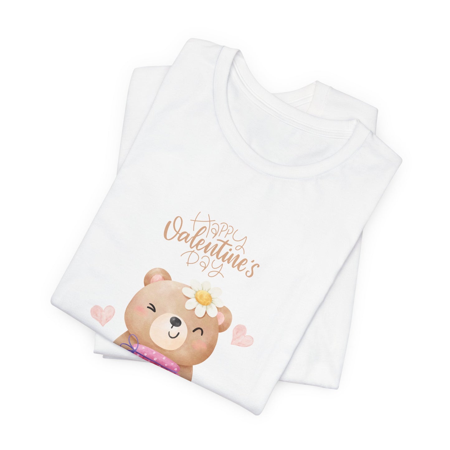 Baby Bear, Happy Valentine's Day - Unisex Jersey Short Sleeve Tee - 11522