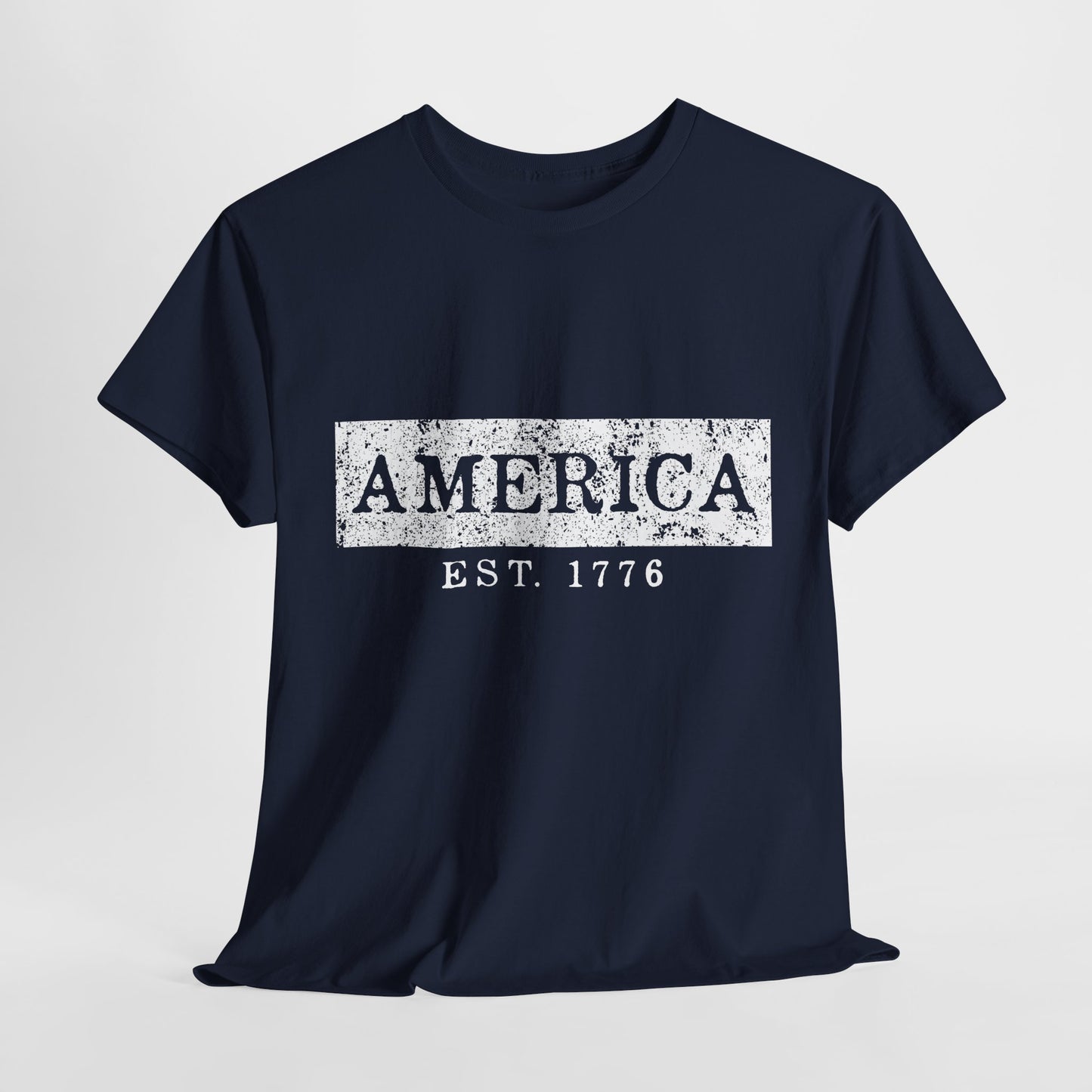Patriotic Unisex Tee - America EST 1776, Vintage Style Shirt, Independence Day Gift, Casual Wear, Gifts for Him/Her - 13736