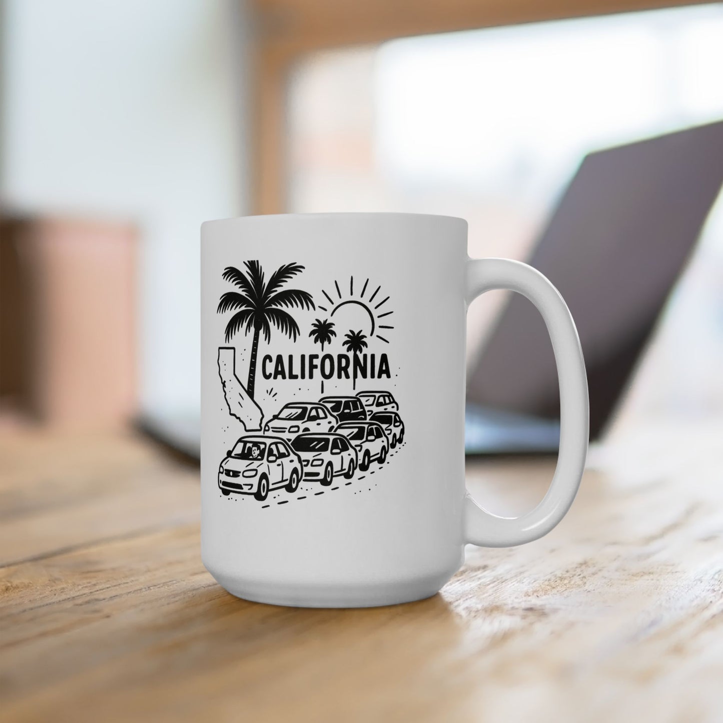 "Living the dream… if the dream includes traffic." Ceramic Mug -  11oz & 15oz - 12721
