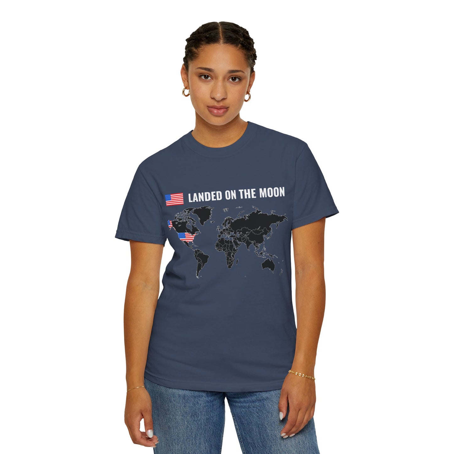 USA, Moon Landing Unisex T-Shirt | Vintage Space Vibe, July 4th - 13735