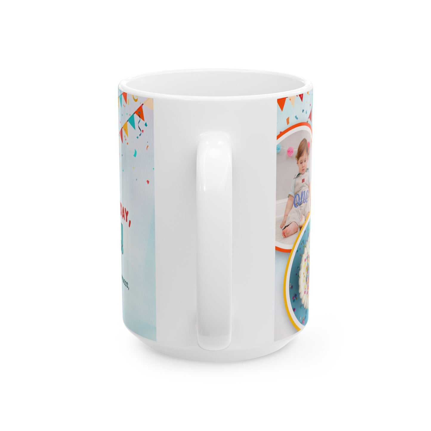 Personalized Birthday Mug, Custom Celebration Cup for Kids, 1st Birthday Gift, Party Favor, Photo Mug - 13996