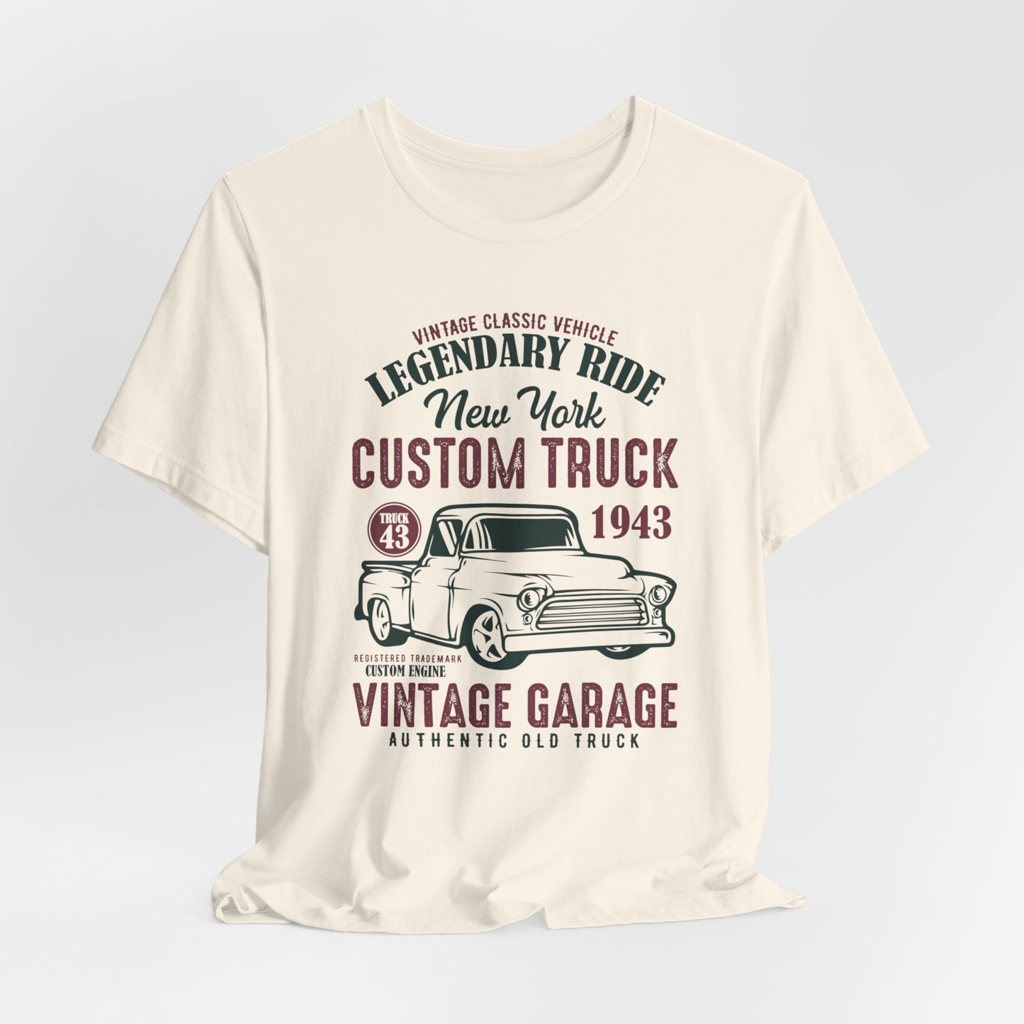 Vintage Classic Vehicle, Legendary Ride, New York Custom Truck - Unisex Jersey Short Sleeve Tee