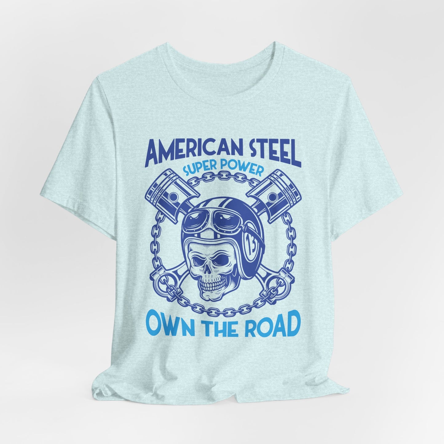 American Steel, Super Power On The Road - Unisex Jersey Short Sleeve Tee - 13557