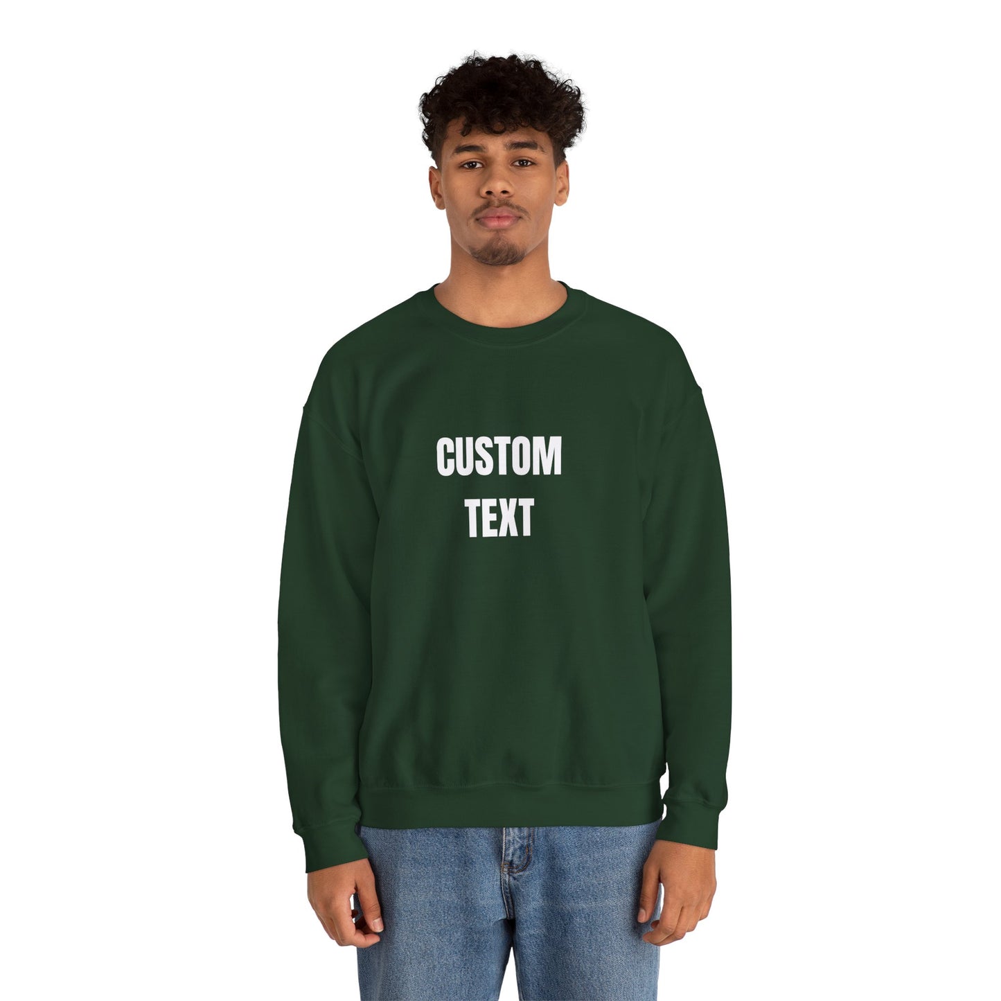 Custom Text Crewneck Sweatshirt – Personalized Unisex Pullover - 14682