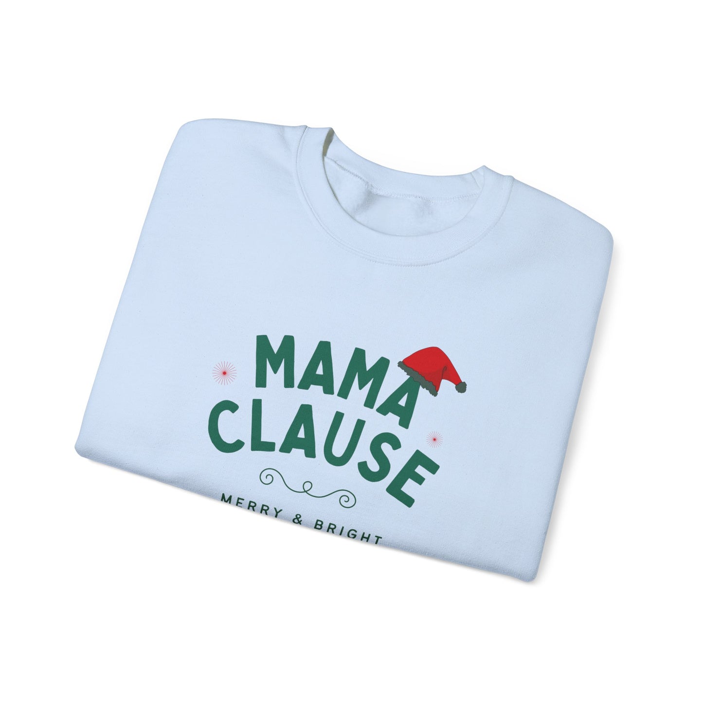 Mama Clause, Merry & Bright - Unisex Heavy Blend™ Crewneck Sweatshirt - 10468