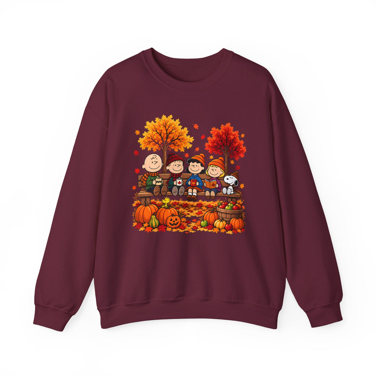 Fall Friends Crewneck Sweatshirt, Cute Autumn Pumpkin Patch Design - 14999
