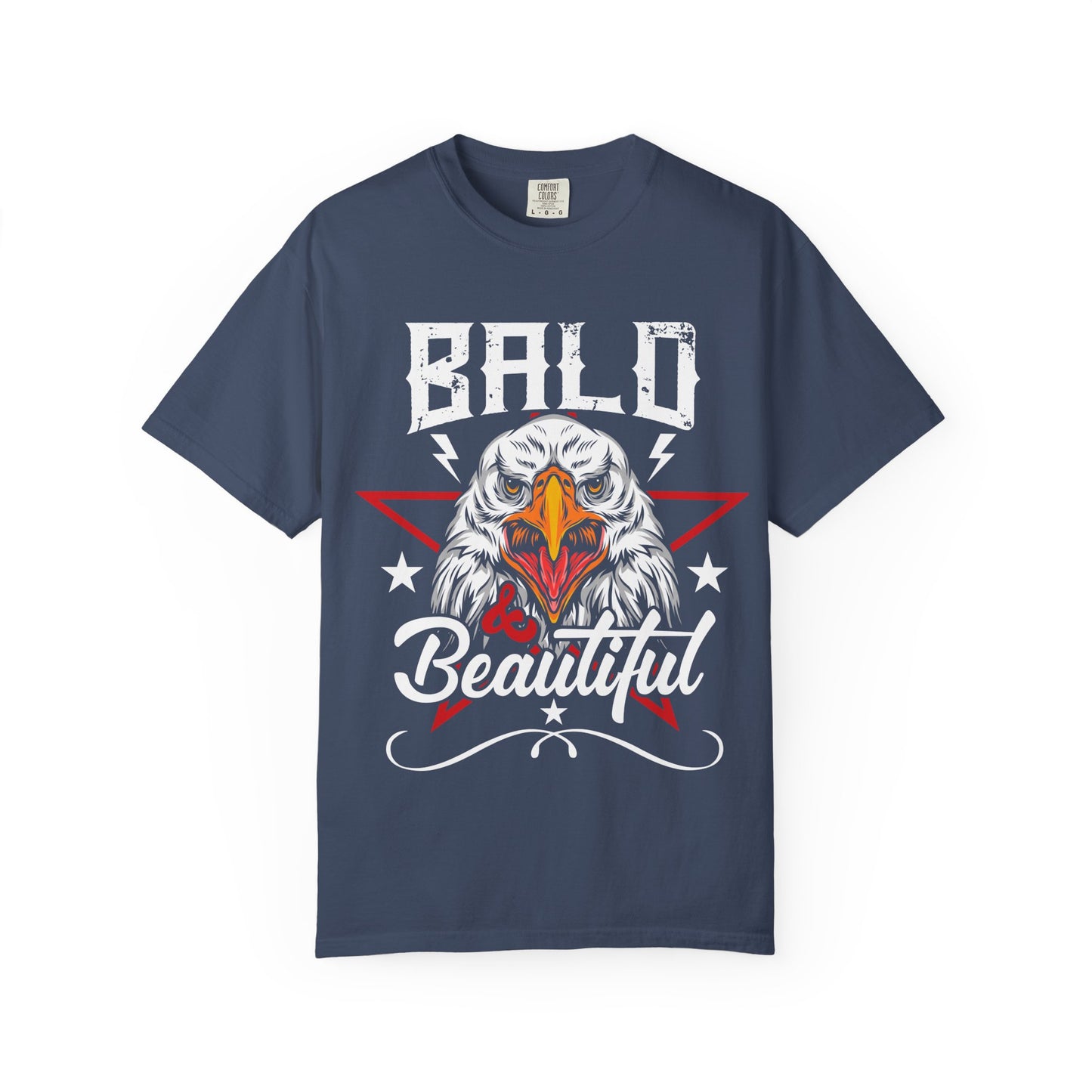 American Eagle, Bald is Beautiful T-Shirt, Unisex Garment-Dyed Tee - 13491