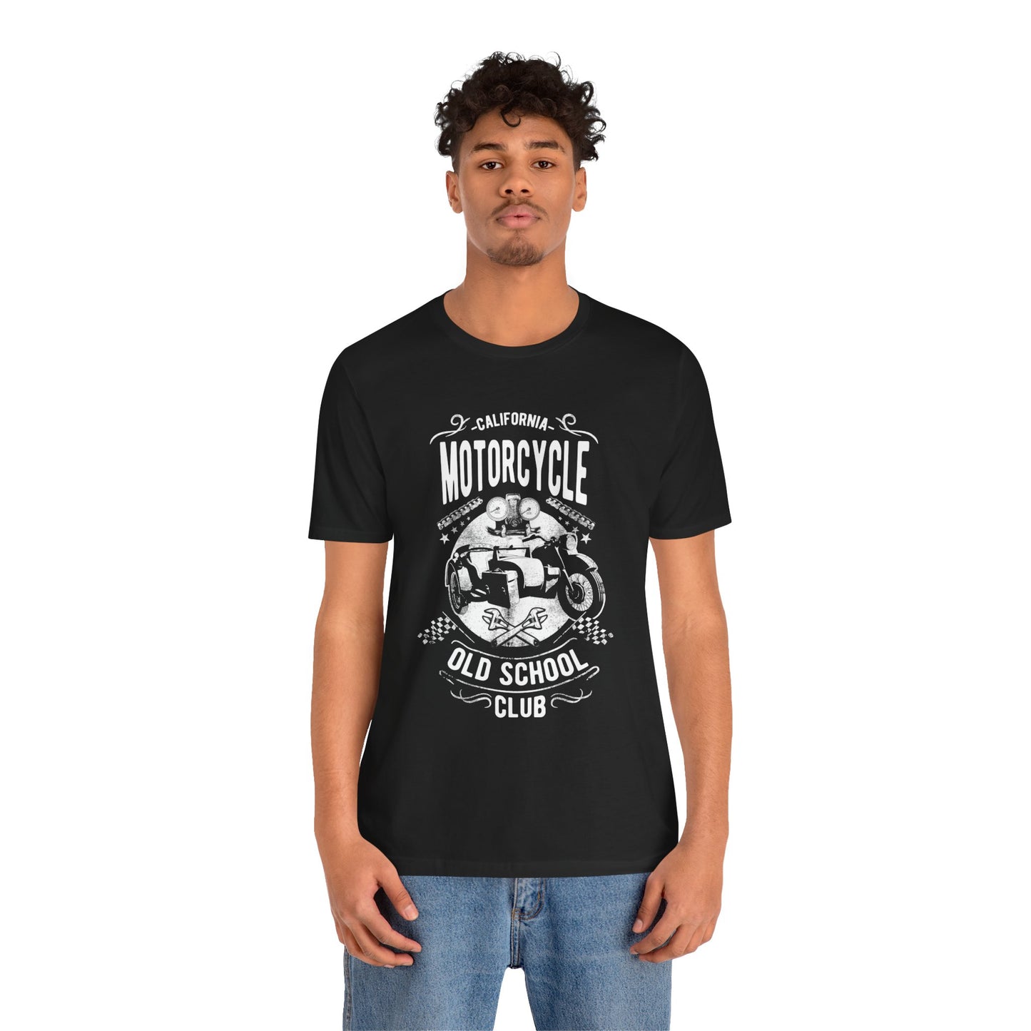 Motorcycle, Old School Club - Unisex Jersey Short Sleeve Tee