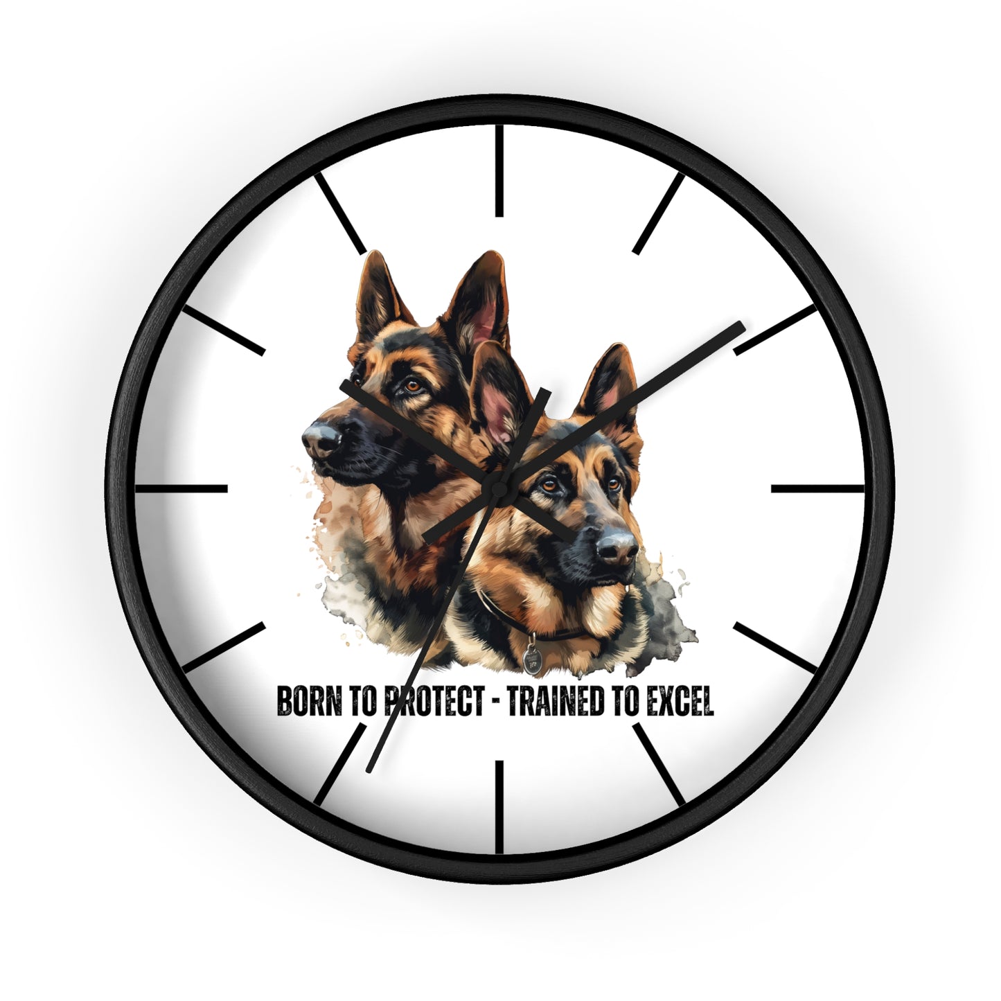 German Shepherds: Born to Protect - Wall Clock - 10513