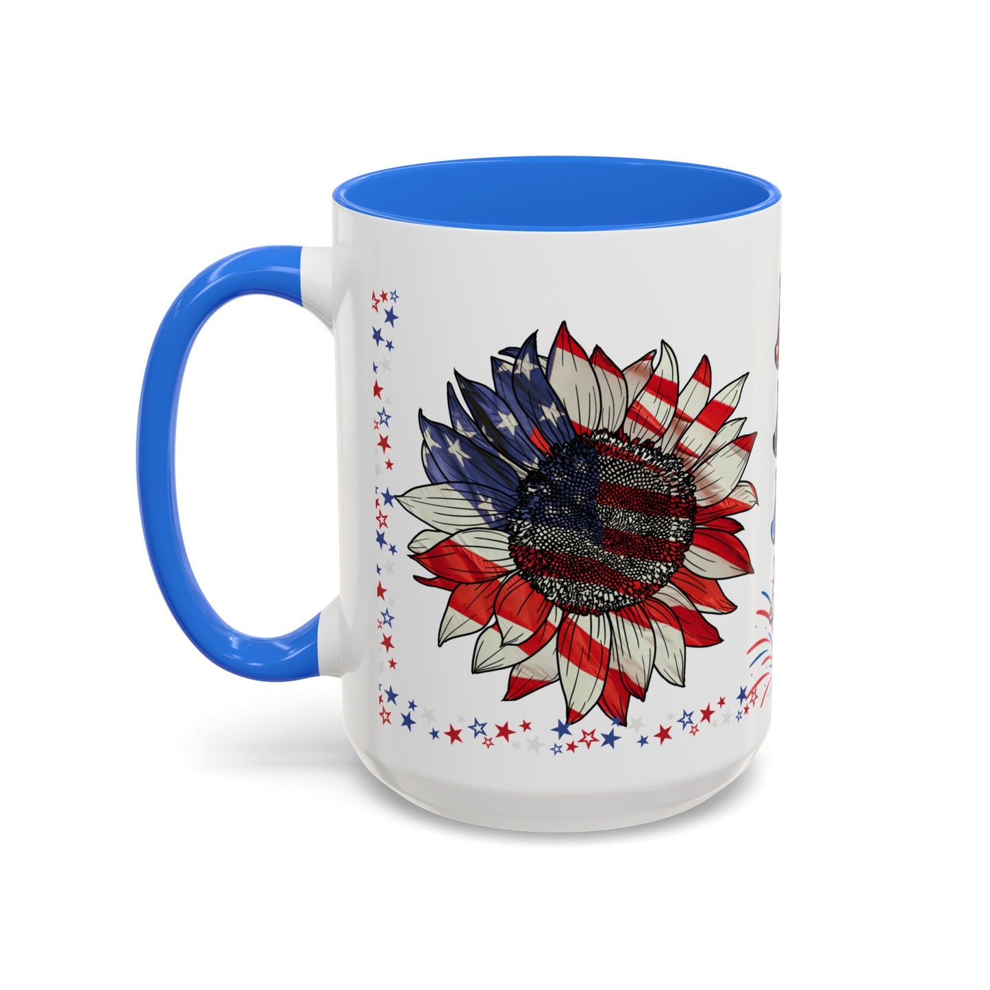 July 4, Red & Blue, Colorful Mugs, 11oz - 10590