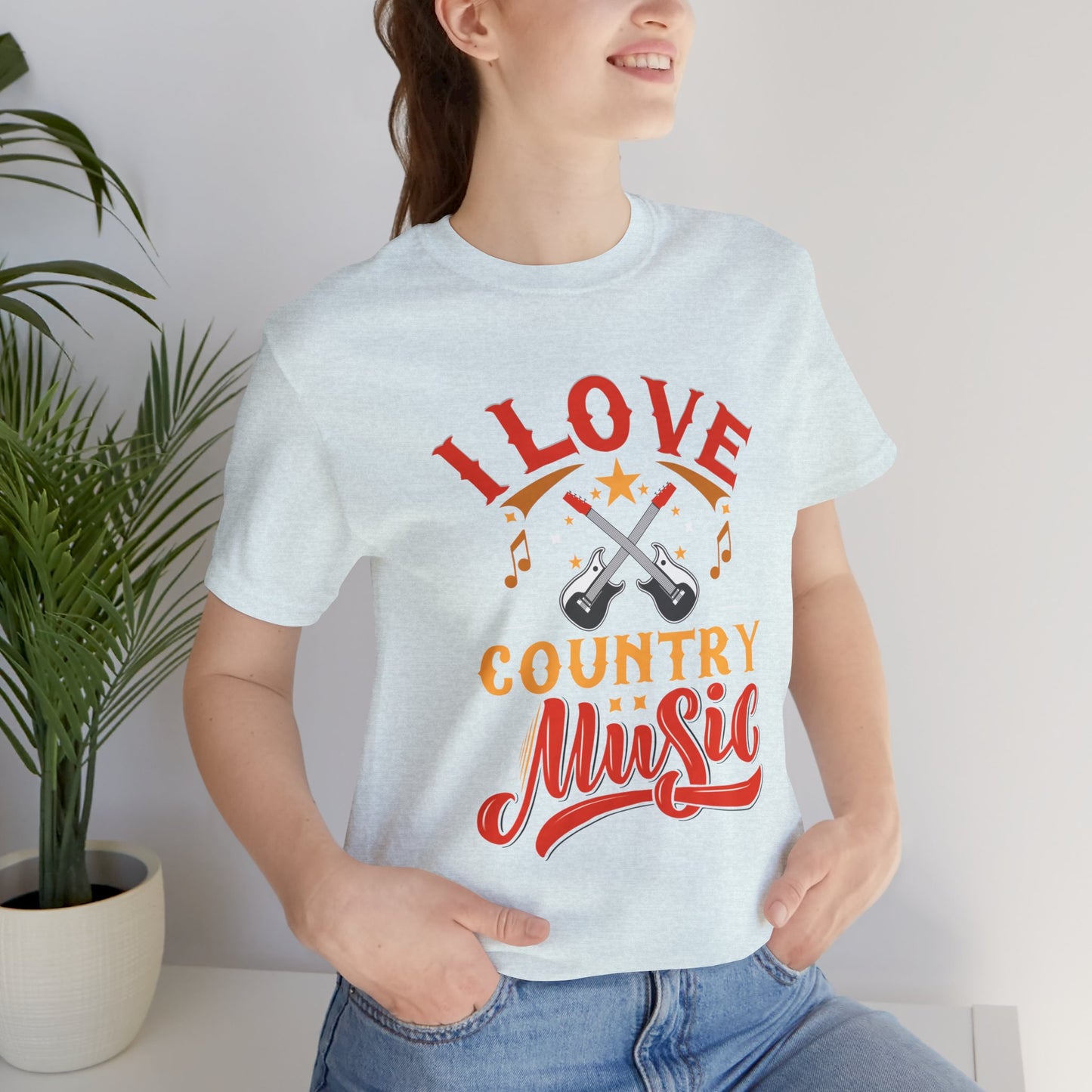 I Love Country Music - Unisex Jersey Short Sleeve Tee