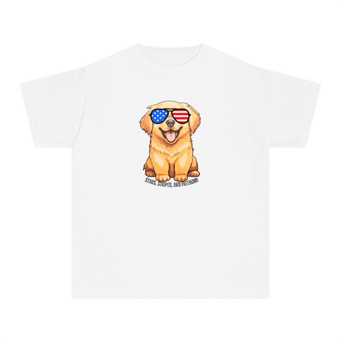 July 4, Golden Retrievers - Youth Midweight Tee