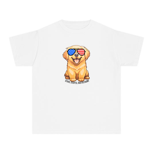 July 4, Golden Retrievers - Youth Midweight Tee
