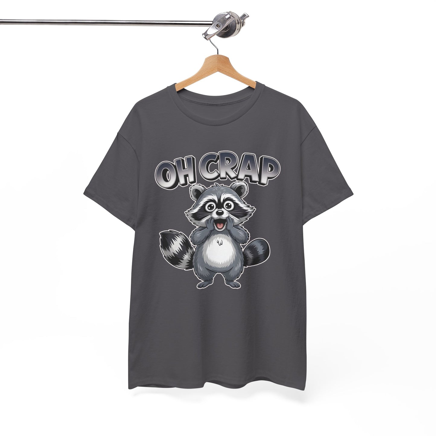Funny Raccoon T-Shirt – “Oh Crap” Cute Meme Reaction Animal Tee Gift - 14855
