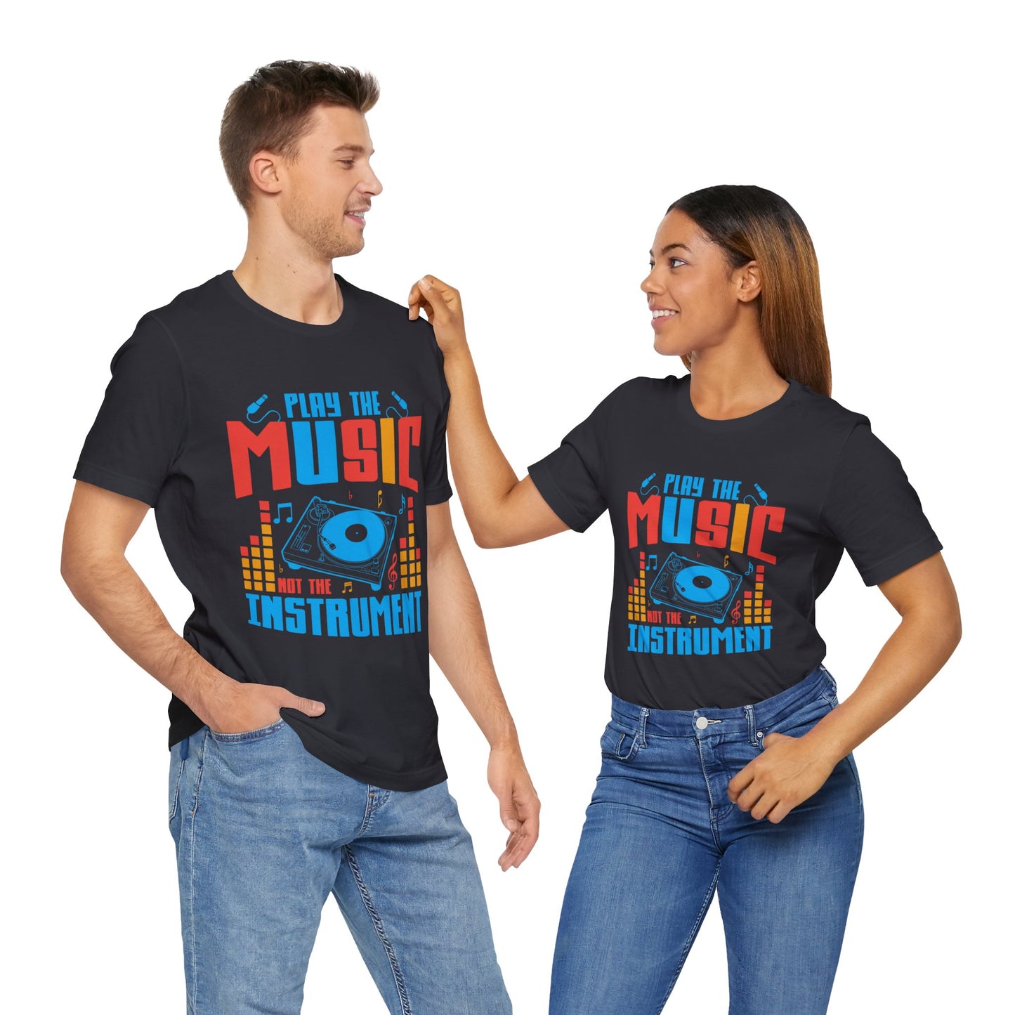 Play The Music Instrument - Unisex Jersey Short Sleeve Tee