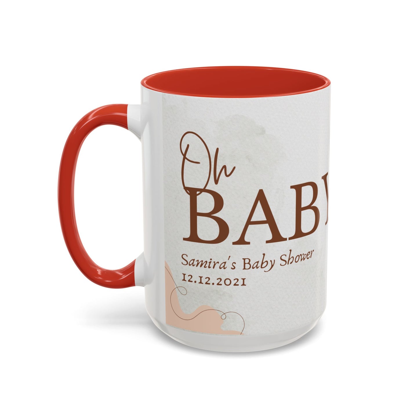 Oh Baby, Samira's Baby Shower, Customizable - Accent Coffee Mug (11, 15oz) - 10882