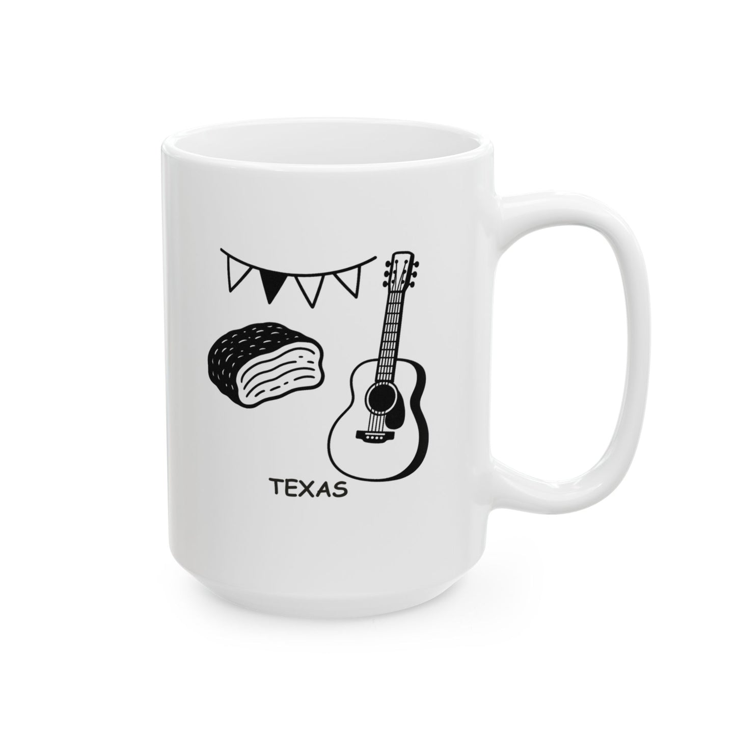 "In Texas, we don’t just know how to have fun—we know how to make everything a party with a good brisket and some music." Ceramic Mug – 12772