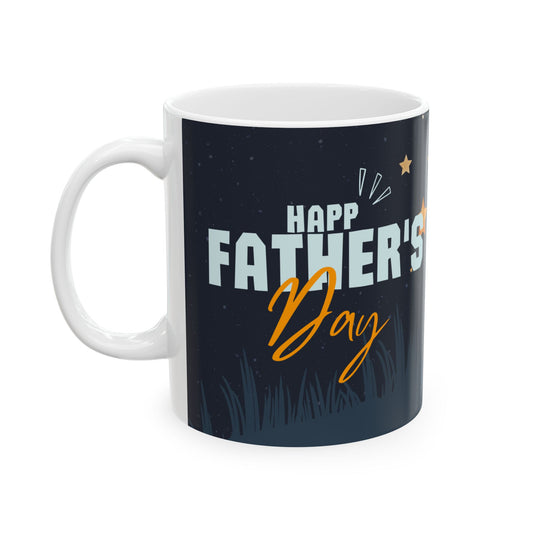 Father's Day Space Mug, Ceramic Coffee Cup, 11oz, 15oz, Gift for Dad, Custom Mug - 14013