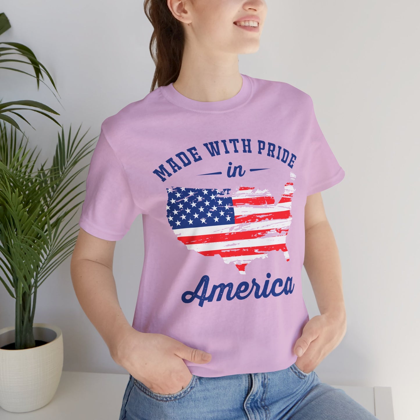 American Pride Unisex Tee, Patriotic Shirt, USA Pride Tee, Independence Day Apparel, Gift for Veterans, Summer Fashion - 13693