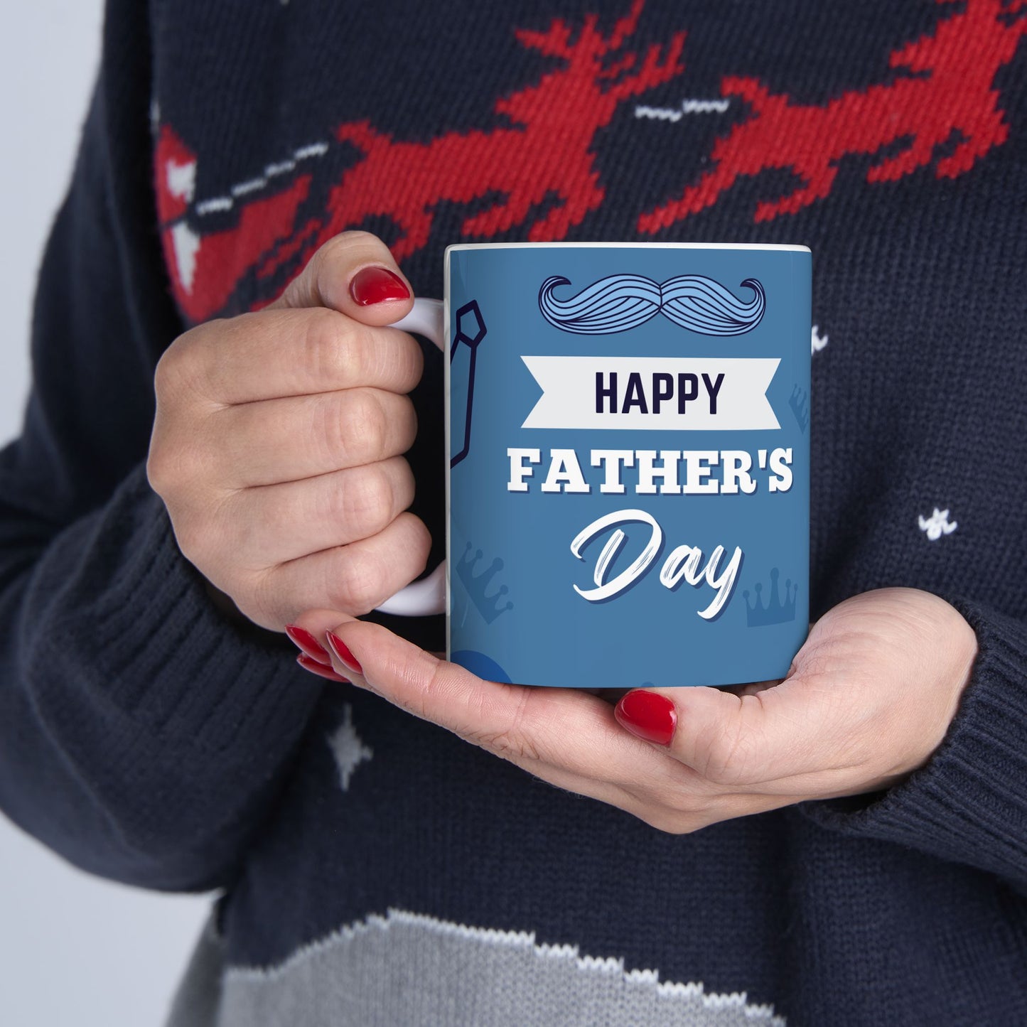 Personalized Father's Day Ceramic Mug - Custom Photo Gift for Dad, Unique Coffee Cup, Special Occasion Present, Gift for Him - 14027