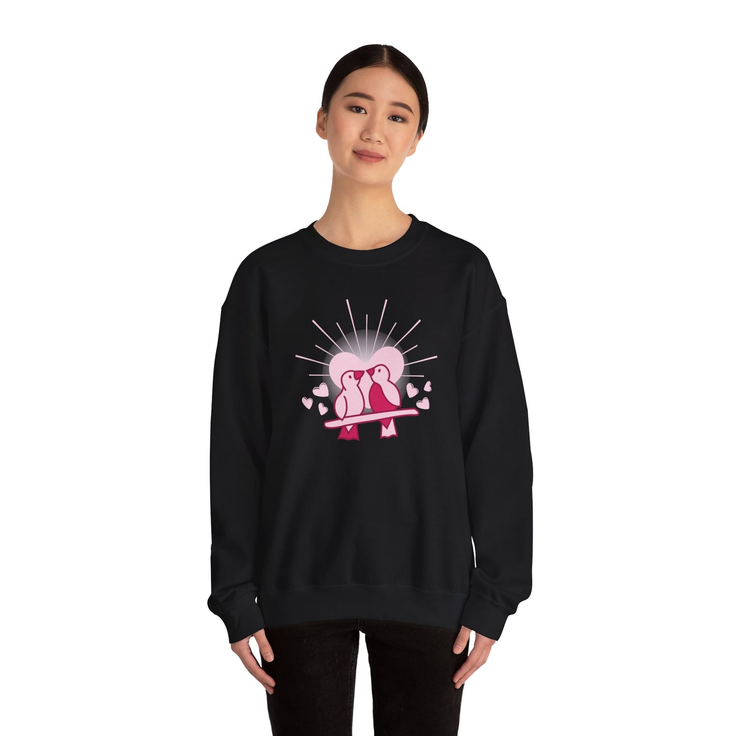 Birds In Love - Unisex Heavy Blend™ Crewneck Sweatshirt - 11555