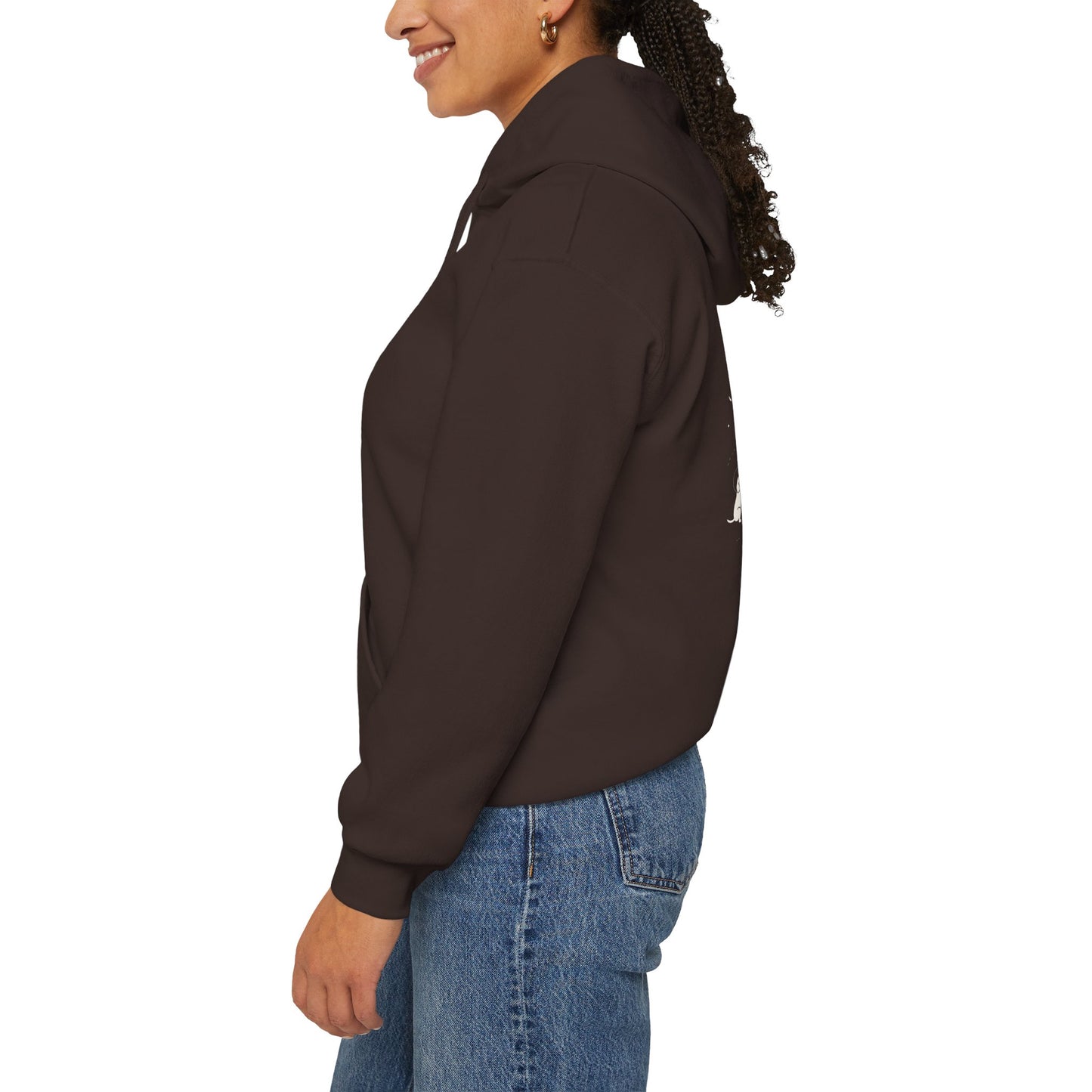 Dog in Space Hoodie – Space Puppy Graphic Hooded Sweatshirt, Unisex Heavy Blend™ - 14679