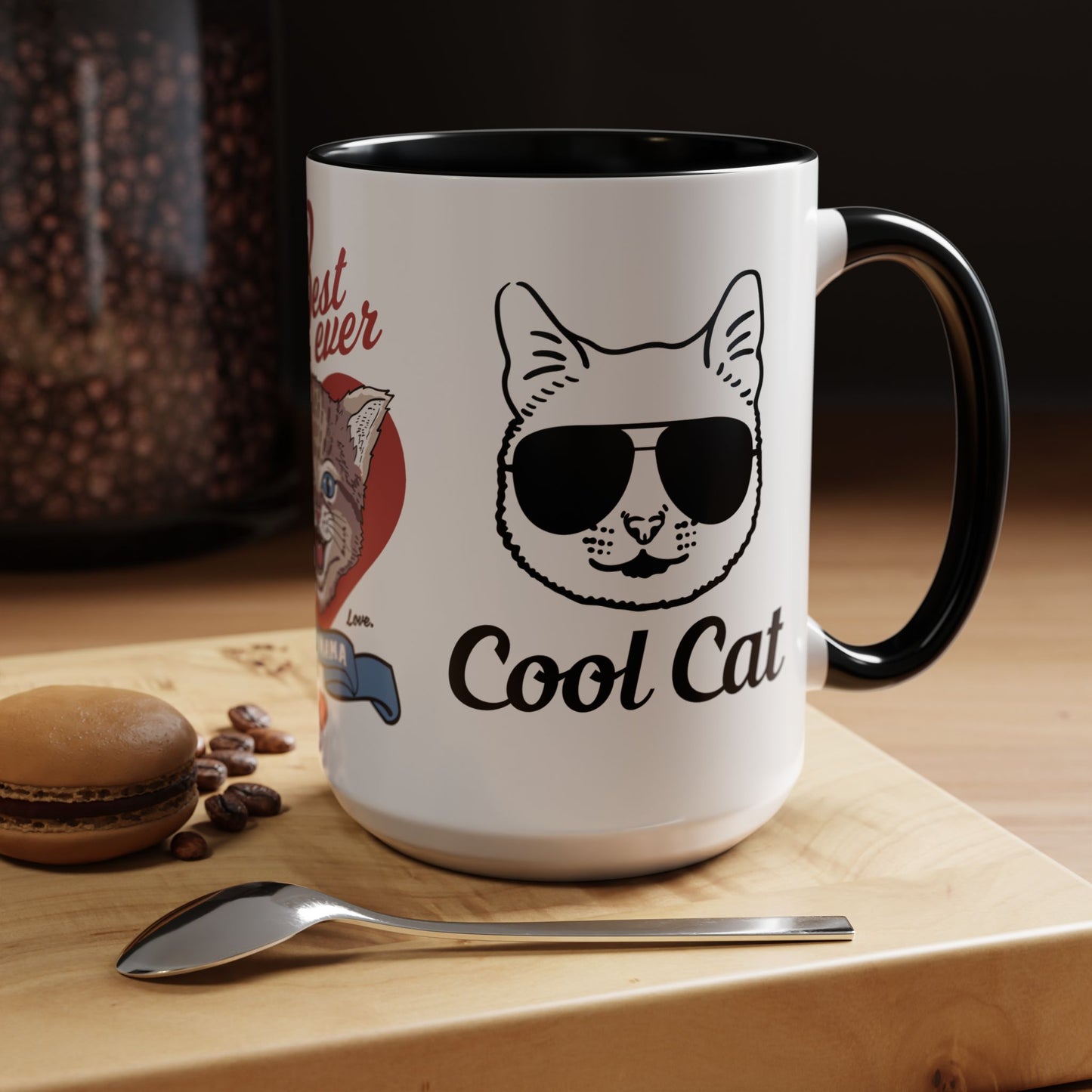 Best Ever Cat Mama - Accent Coffee Mug (11, 15oz)