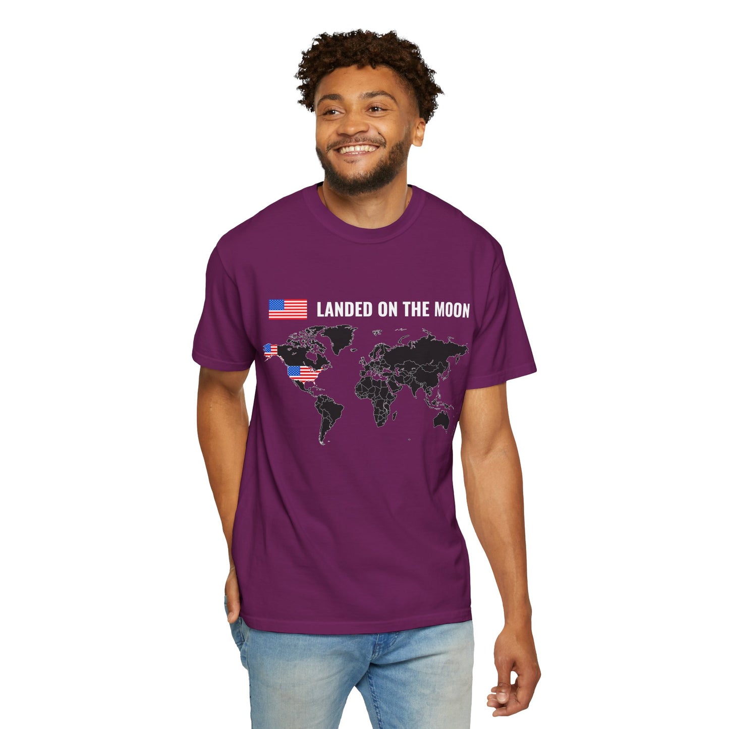 USA, Moon Landing Unisex T-Shirt | Vintage Space Vibe, July 4th - 13735