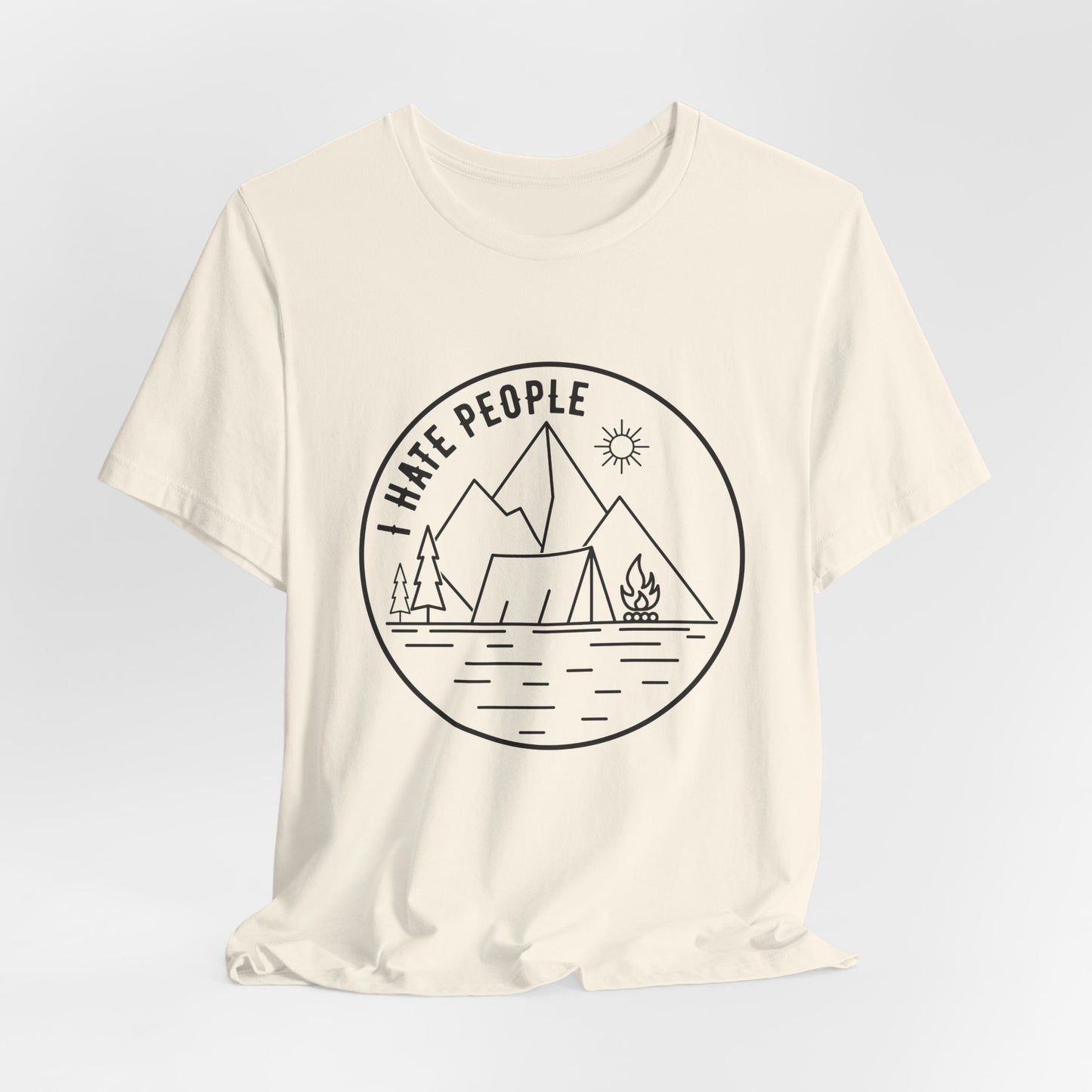 Camping: I Hate People - Unisex Jersey Short Sleeve Tee - 12636