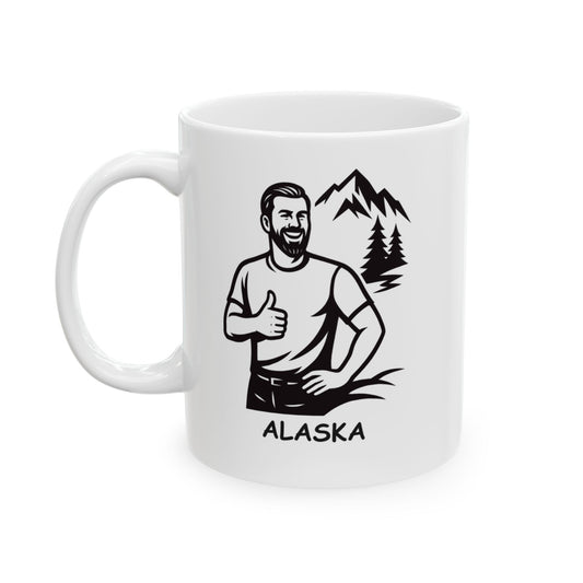 "Alaska: Where the winter is long, and the summer is... oh, wait, summer’s here!" Humor Mug | 11oz, 15oz - 12998