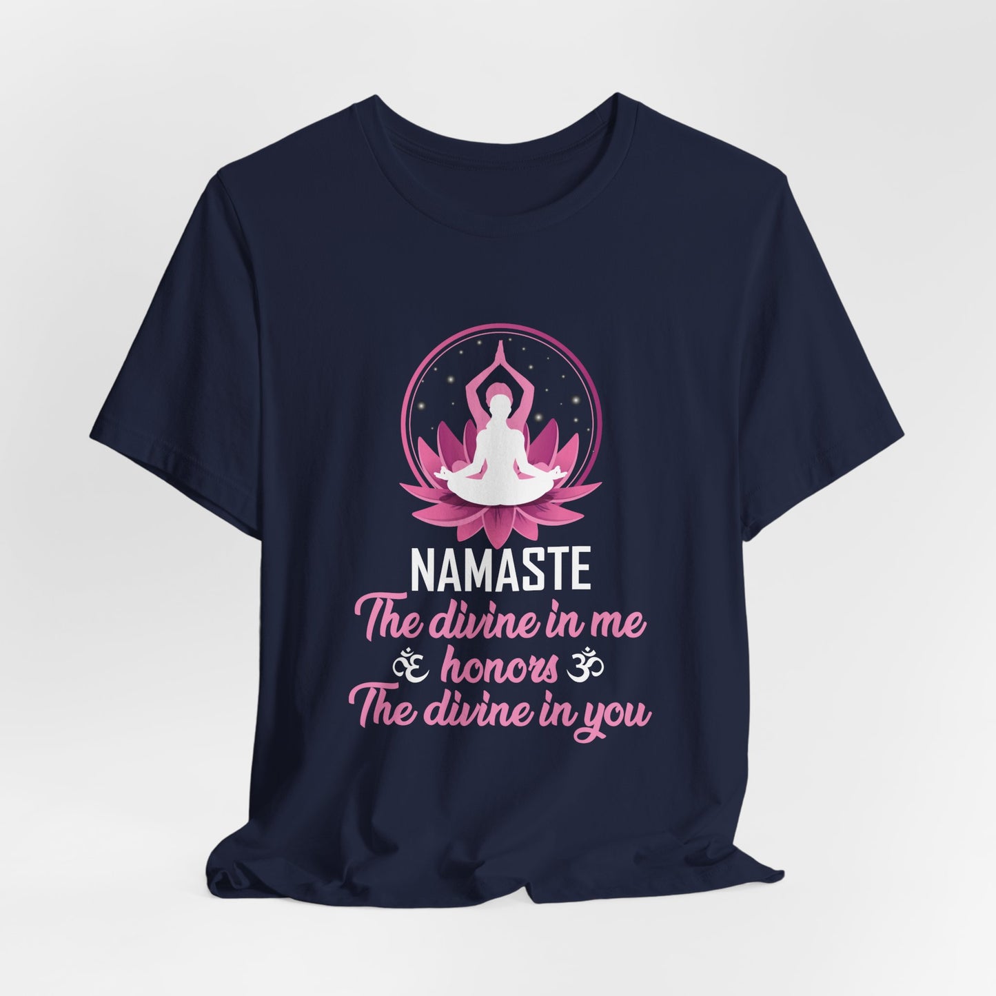 Yoga: Namaste, The Divine In Me & Honor, The Divine In You - Unisex Jersey Short Sleeve Tee - 12535