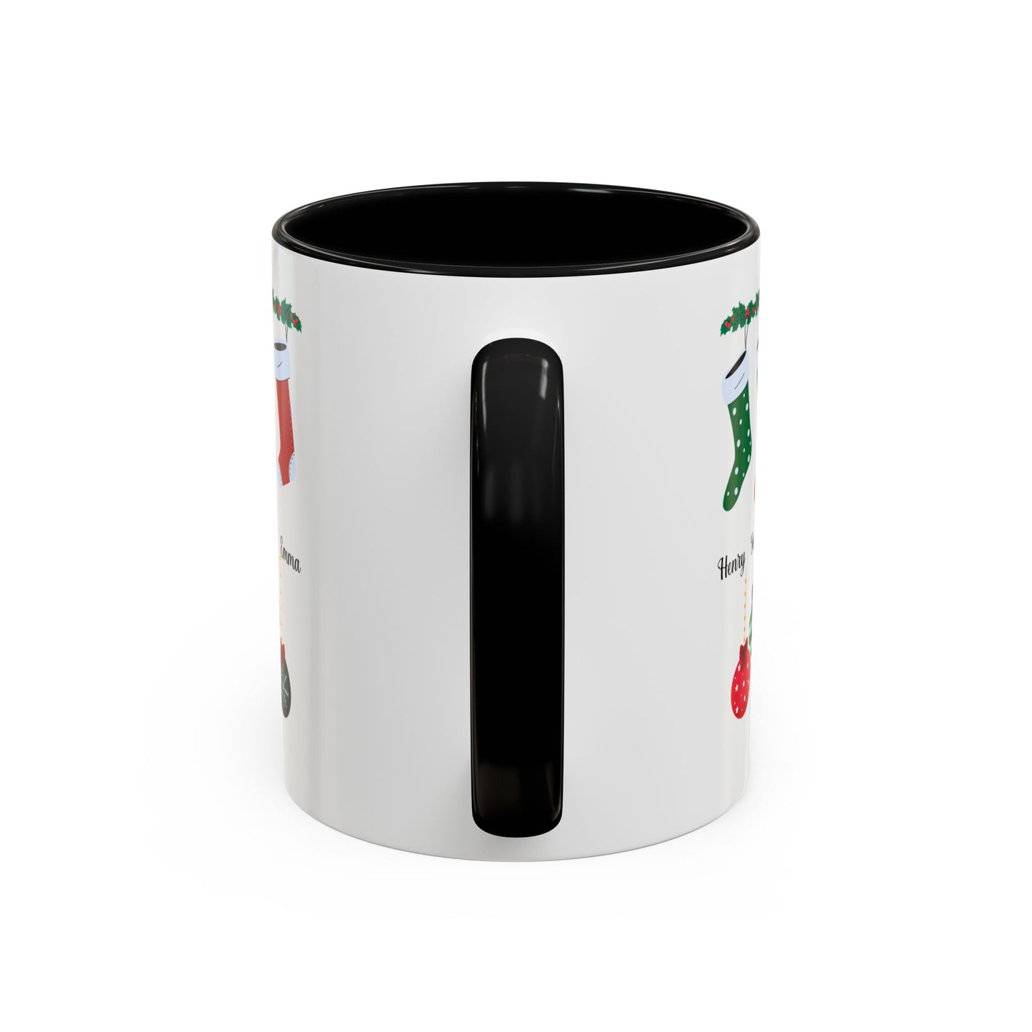 Christmas, Family Photo, Customizable, Accent Coffee Mug (11, 15oz)