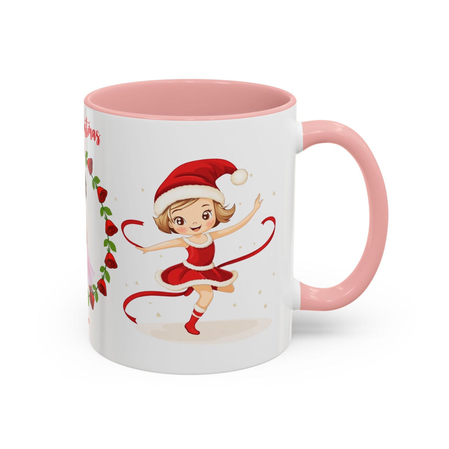 Olivia, Merry Christmas, For Girls, Customizable - Accent Coffee Mug (11, 15oz) - 10149