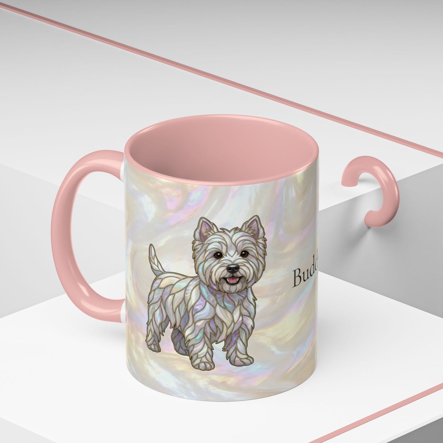 Westie Accent Coffee Mug – Stained Glass Design 11/15oz - 14650