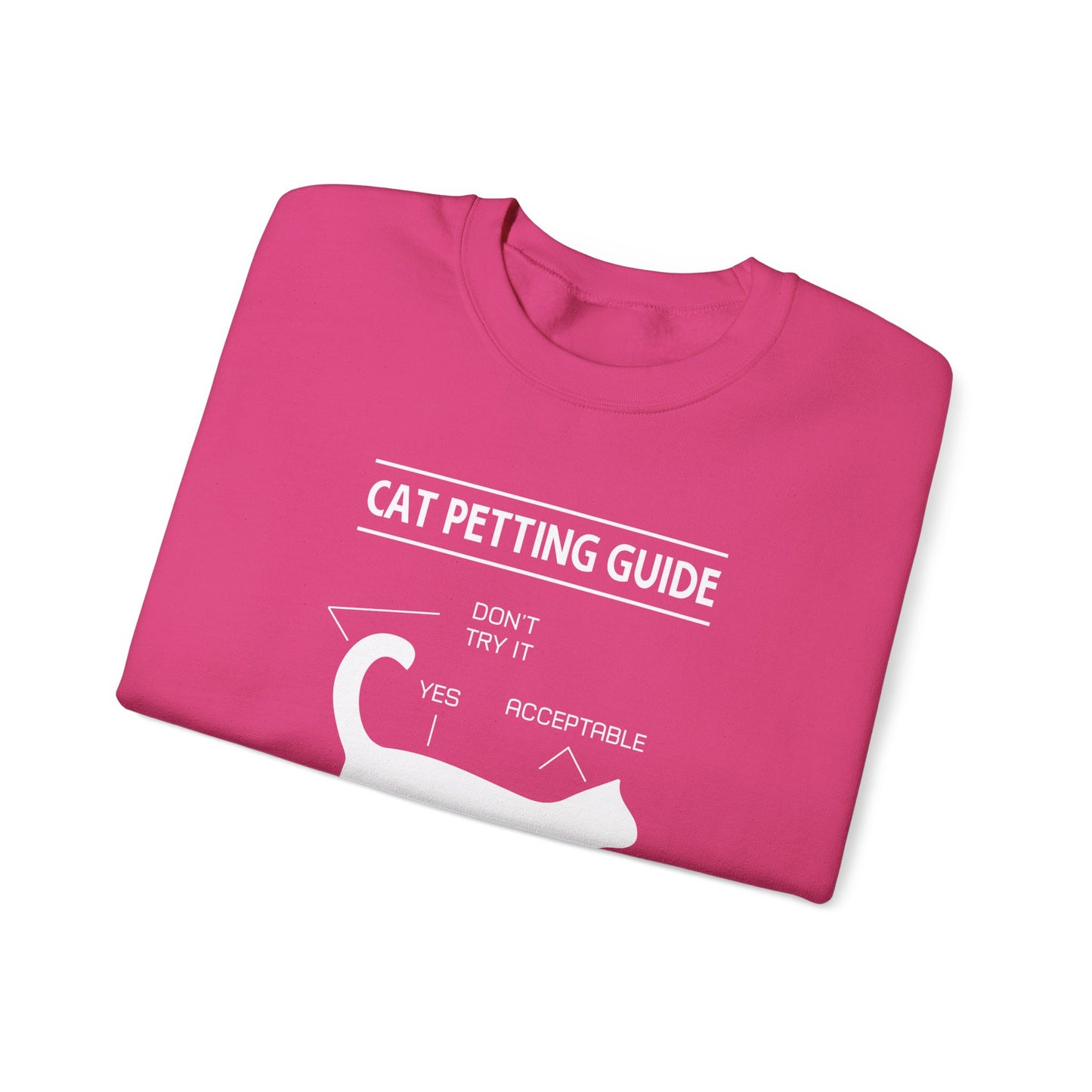 Cat Petting Guide - Unisex Heavy Blend™ Crewneck Sweatshirt