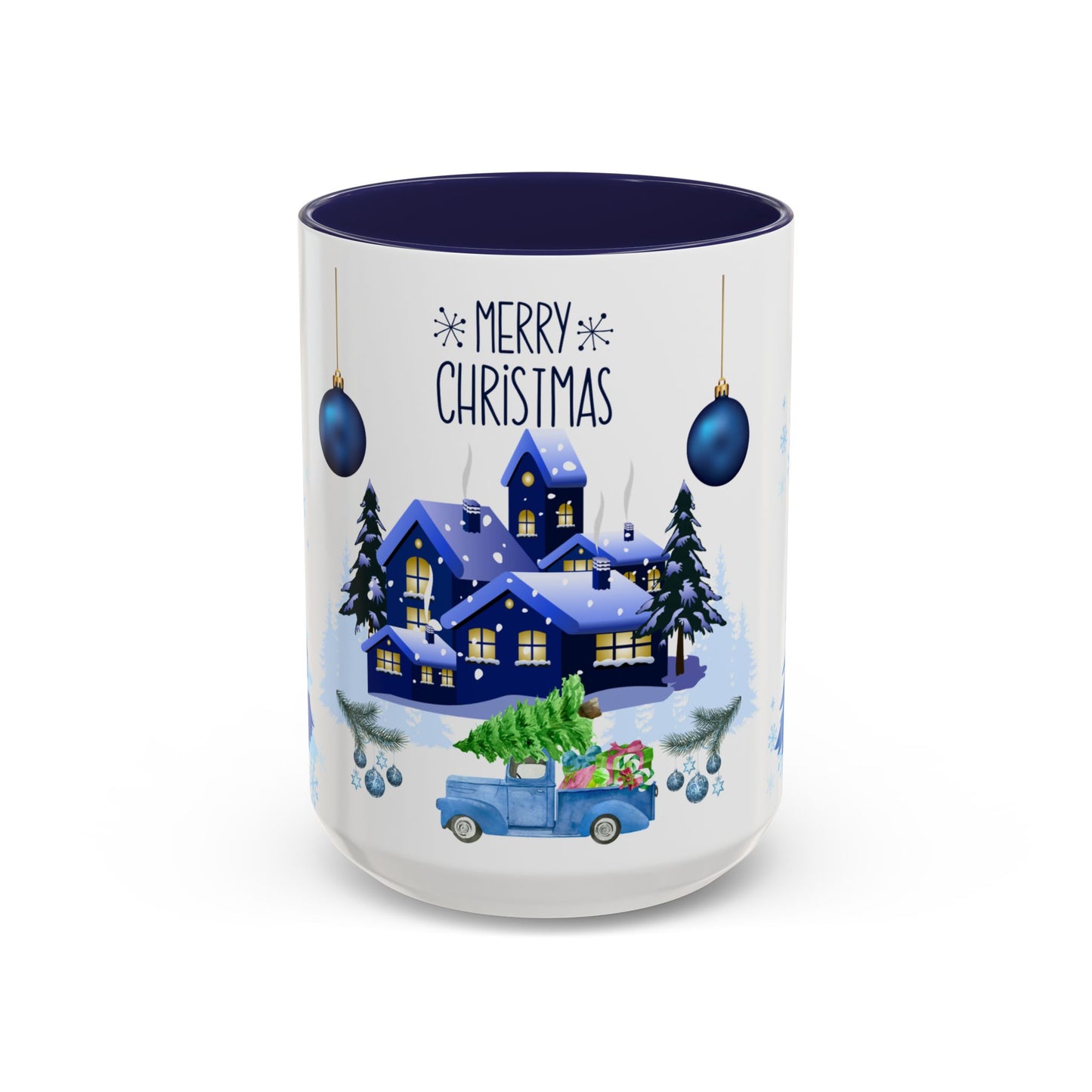 Blue Christmas - Accent Coffee Mug (11, 15oz)