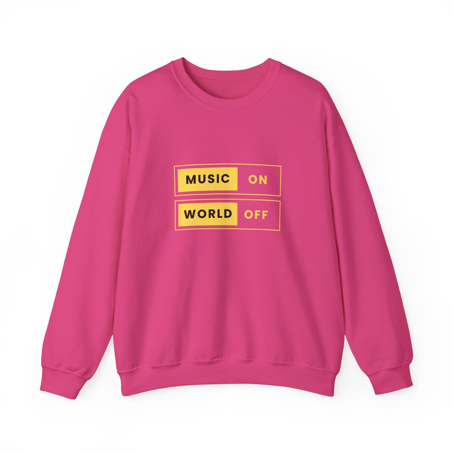 Music On, World Off - Unisex Heavy Blend™ Crewneck Sweatshirt - 10603