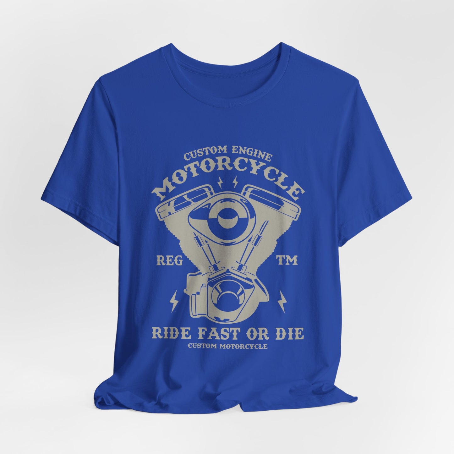 Custom Engine Motorcycle - Unisex Jersey Short Sleeve Tee