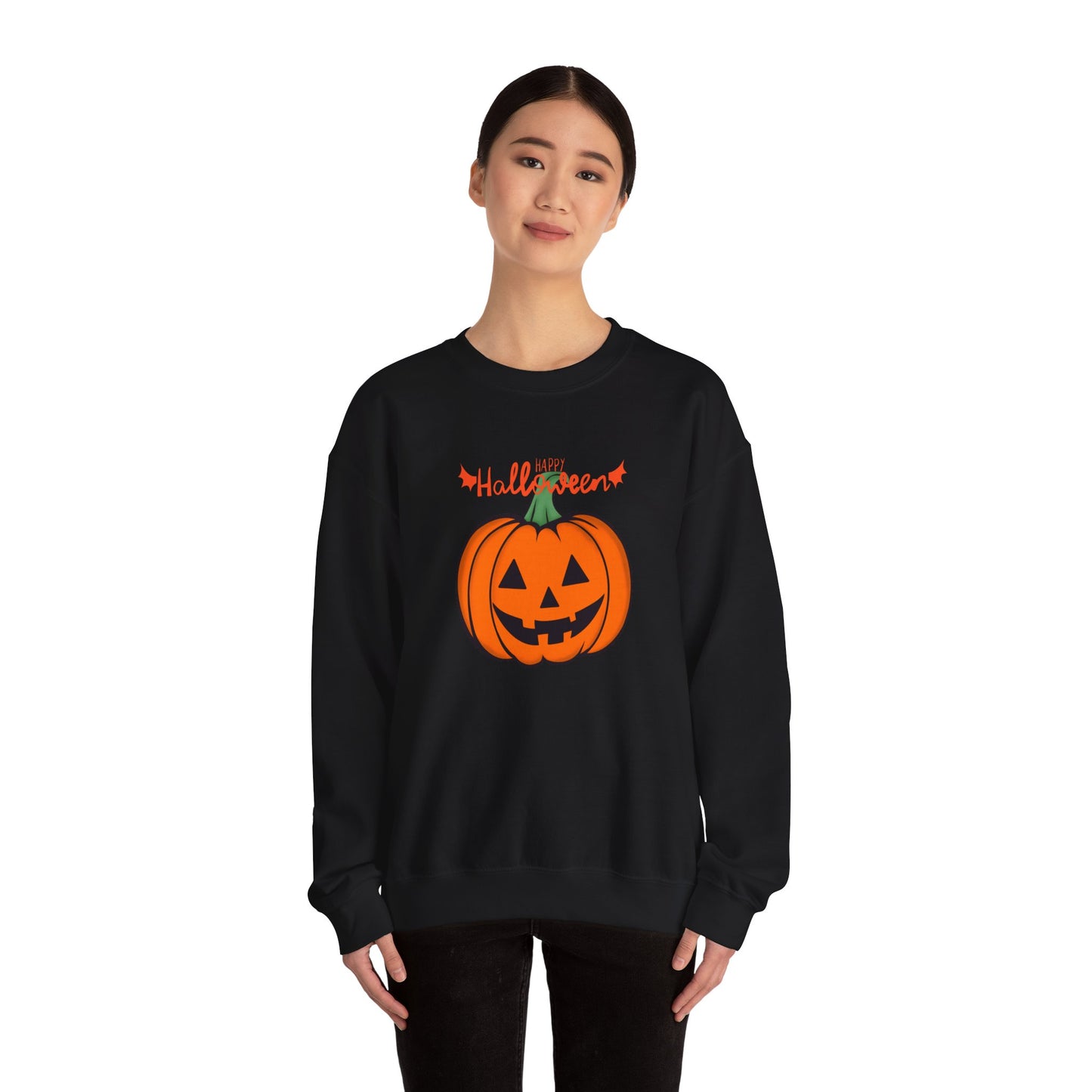 Happy Halloween, Big Pumpkin - Unisex Heavy Blend™ Crewneck Sweatshirt