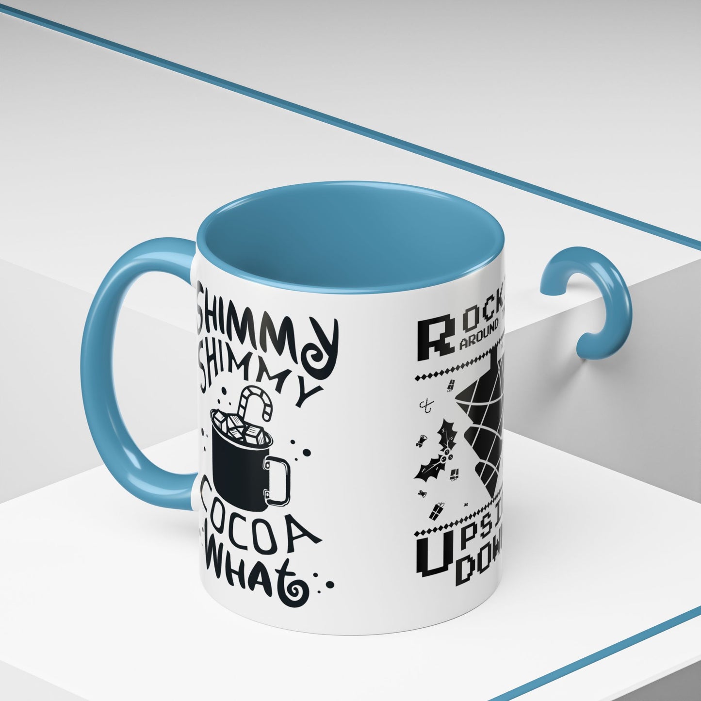 Rocking Around The Tree Upside Down - Accent Coffee Mug (11, 15oz)