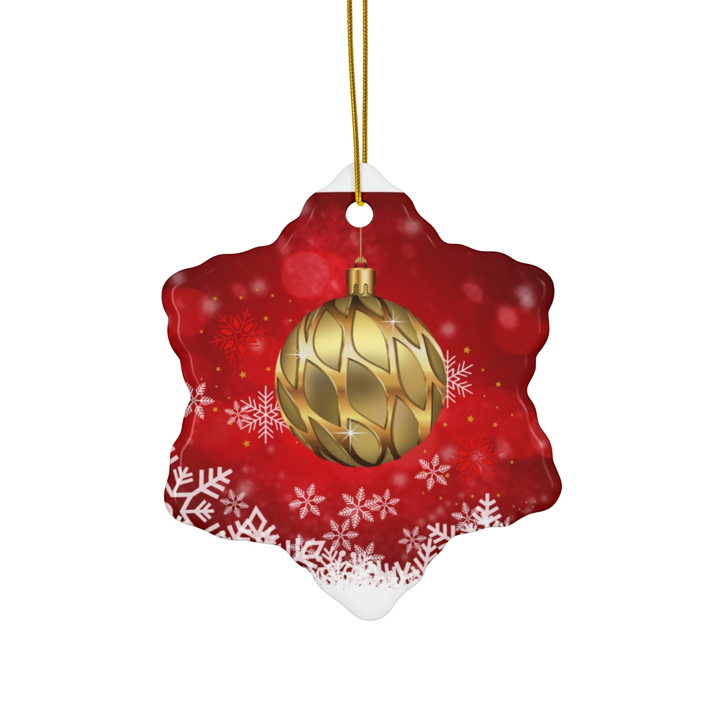 Radiant Gold - Ceramic Ornament, 4 Shapes