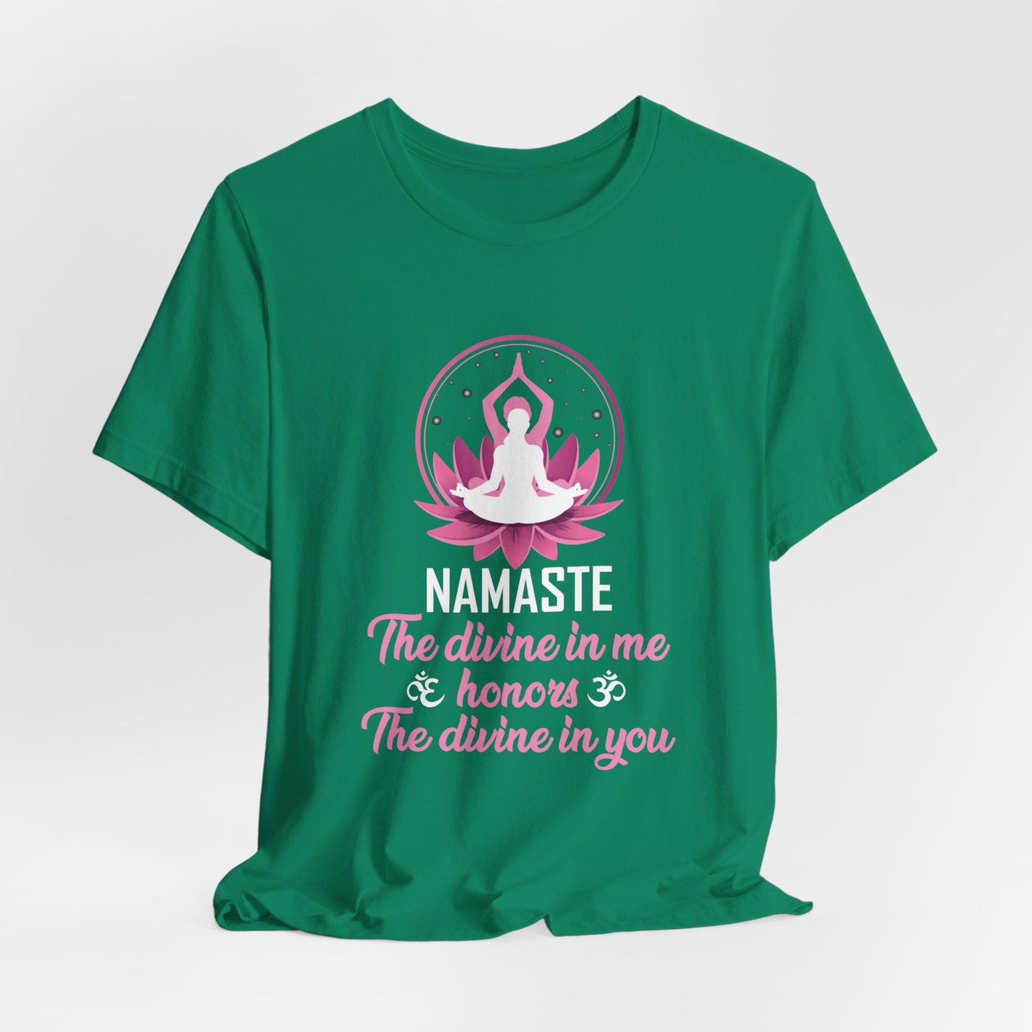 Yoga: Namaste, The Divine In Me & Honor, The Divine In You - Unisex Jersey Short Sleeve Tee