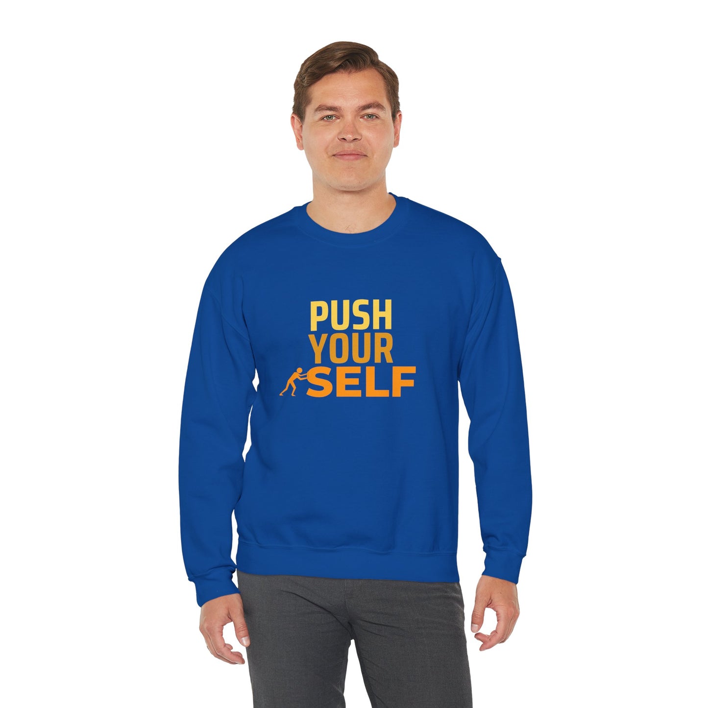 Push Yourself - Unisex Heavy Blend™ Crewneck Sweatshirt - 10591