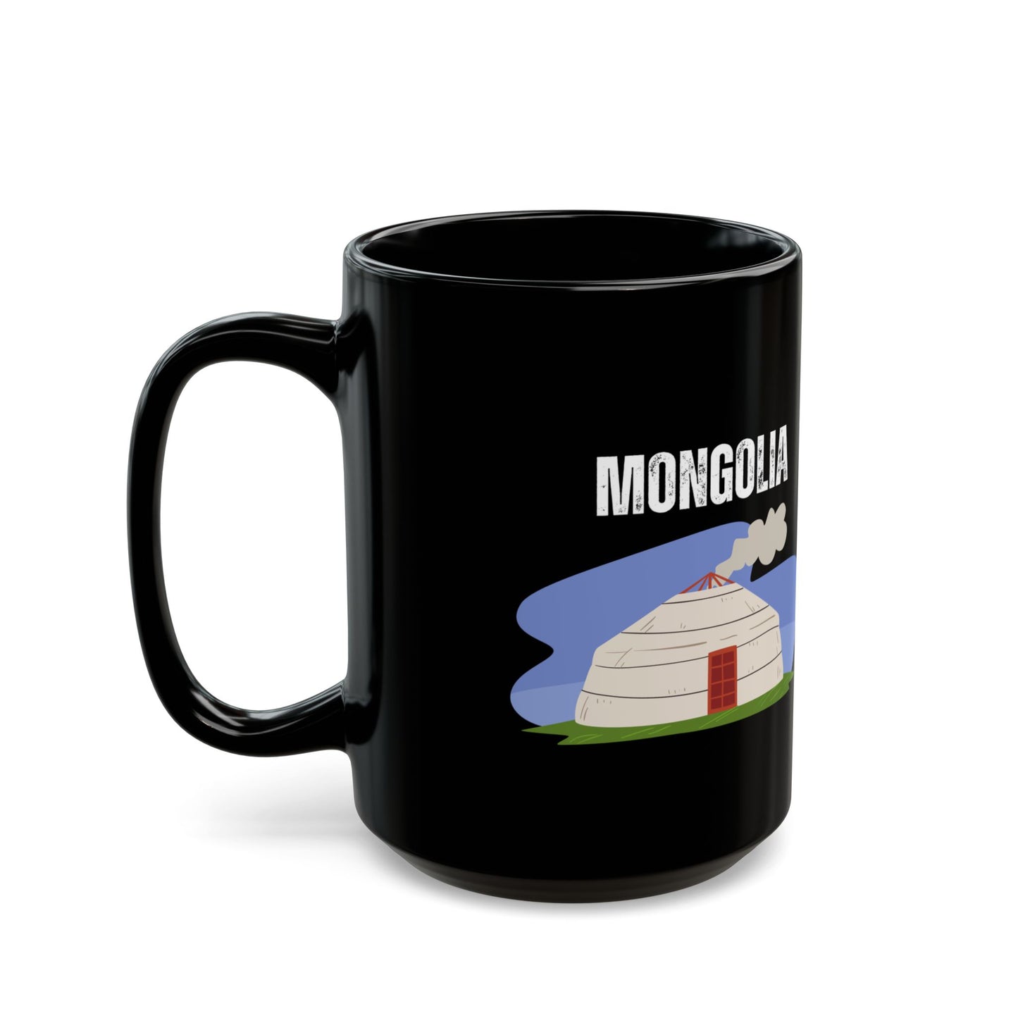 Mongol Ger -  Black Mug (11oz, 15oz) - 10111