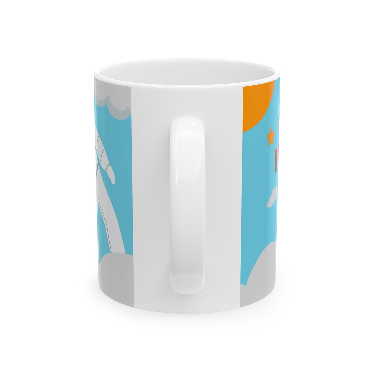 Space Themed Father's Day Ceramic Mug - Perfect Gift for Dads, Astronaut Lovers - 14051