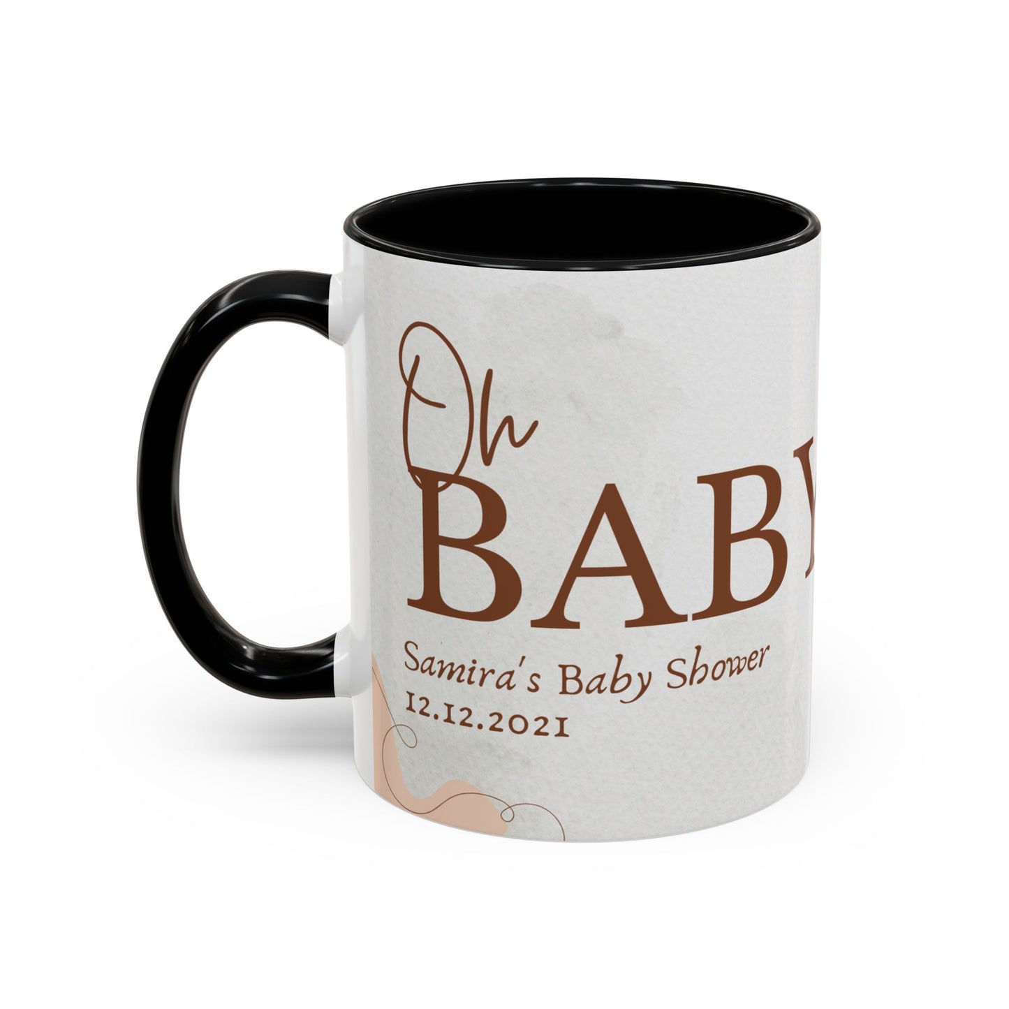 Oh Baby, Samira's Baby Shower, Customizable - Accent Coffee Mug (11, 15oz) - 10882