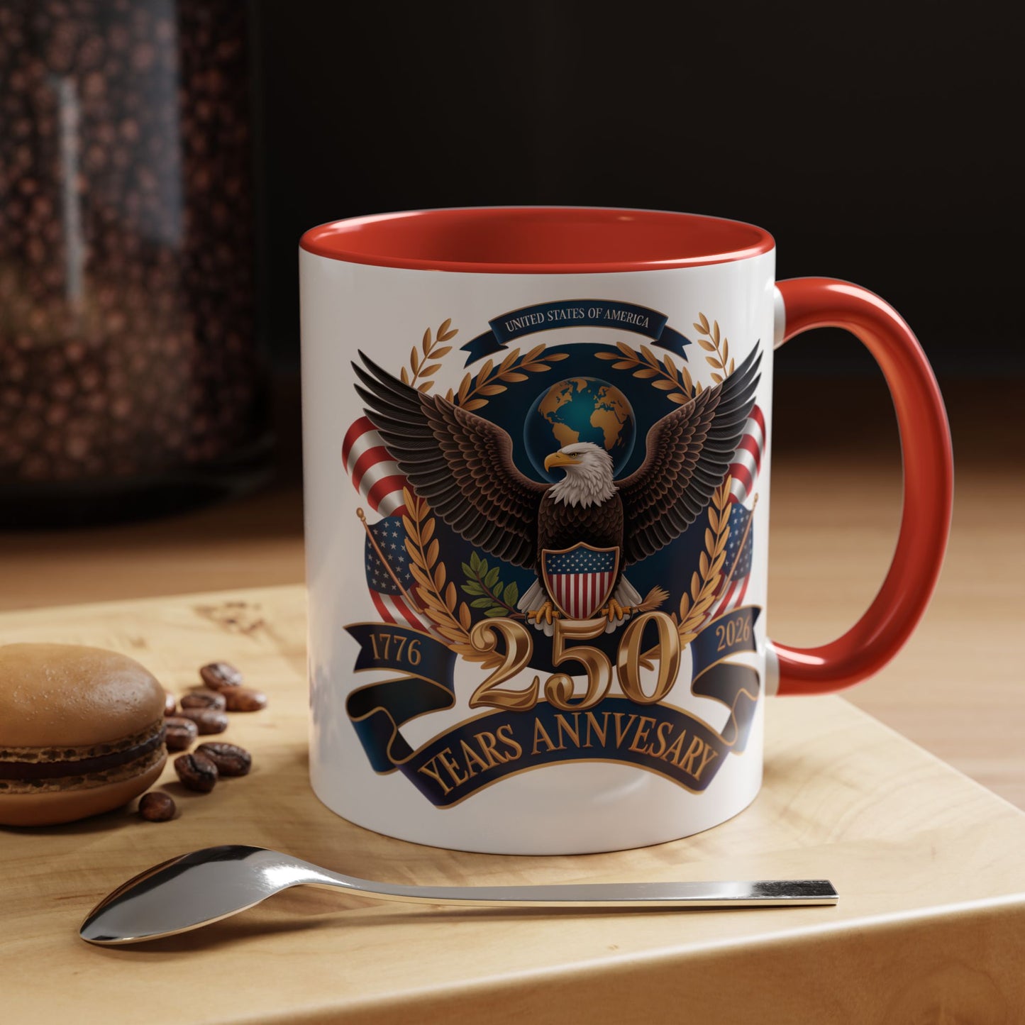 250th Anniversary Eagle Coffee Mug — Patriotic 1776–2026 Commemorative Accent Mug - 14871