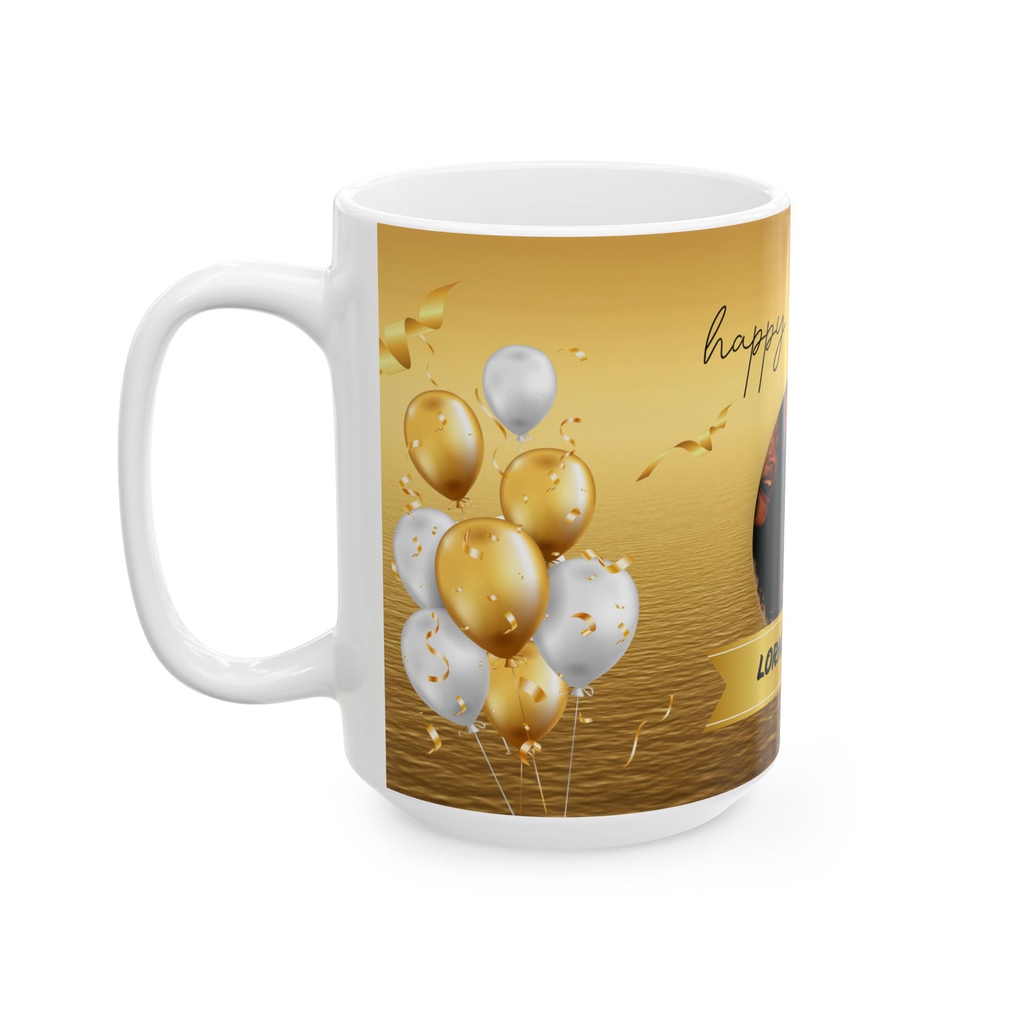 Personalized Birthday Mug, Customizable Gift for Tea & Coffee Lovers, Celebration Ceramic Mug - 13993
