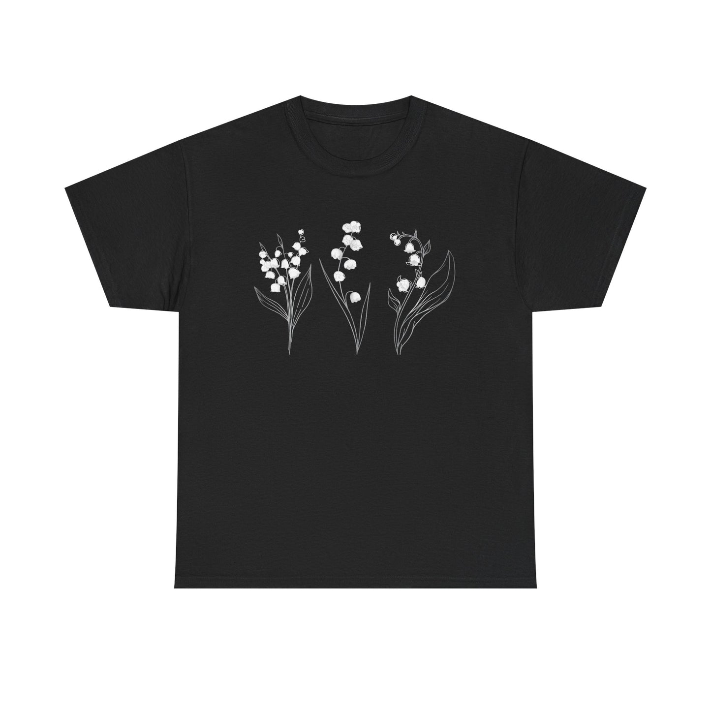 Lily of the Valley Floral Tee – Minimalist Botanical Shirt Gift - 14893